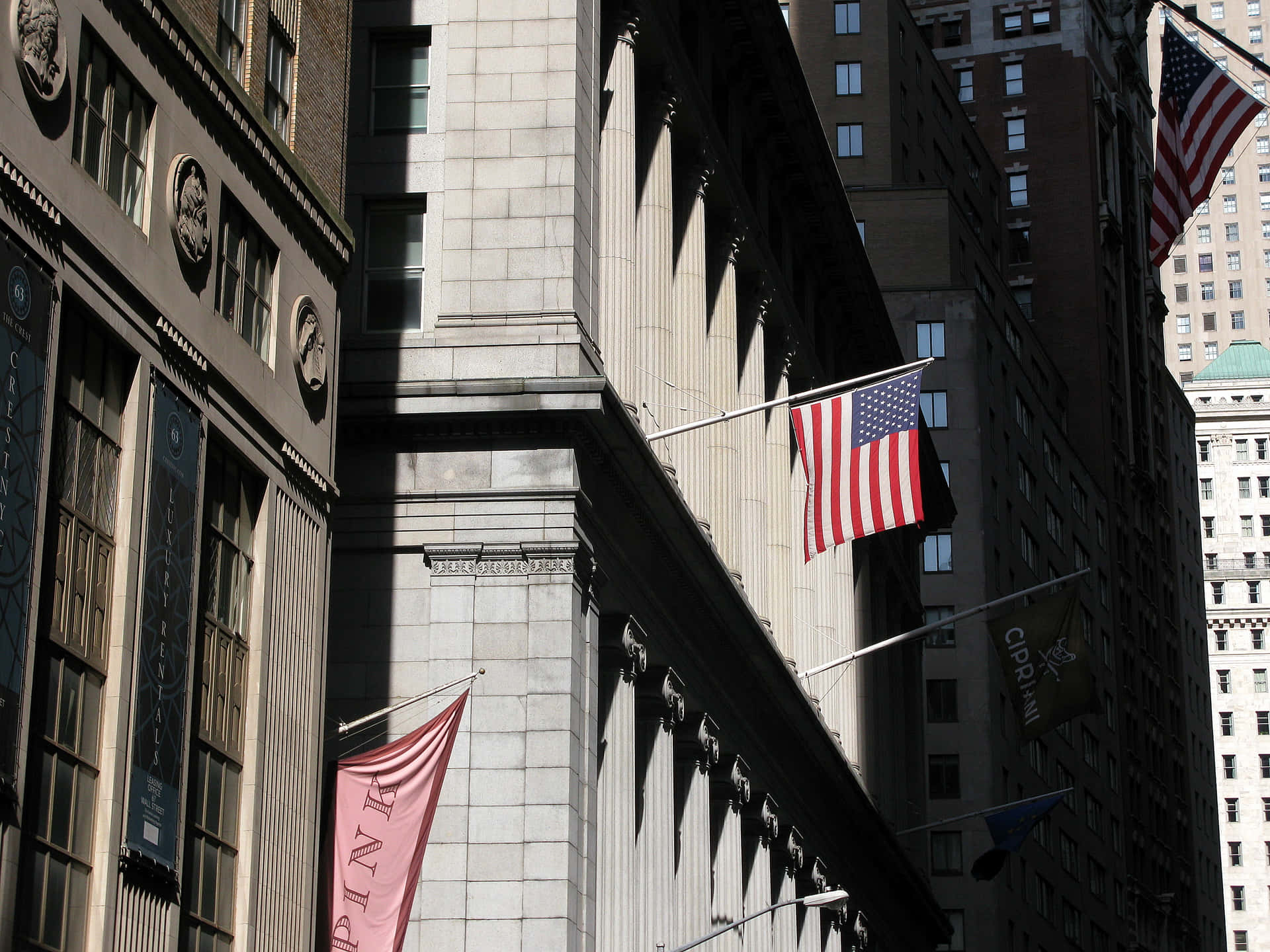 Wall Street, America's Financial Center Background