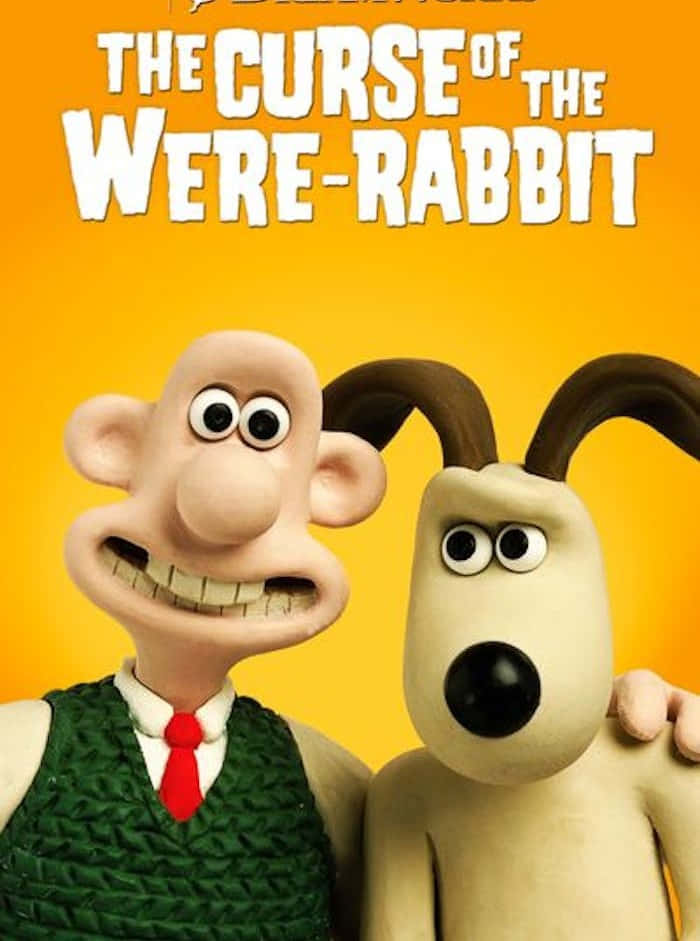 Wallace & Gromit The Curse Of The Were-rabbit Yellow Poster Background