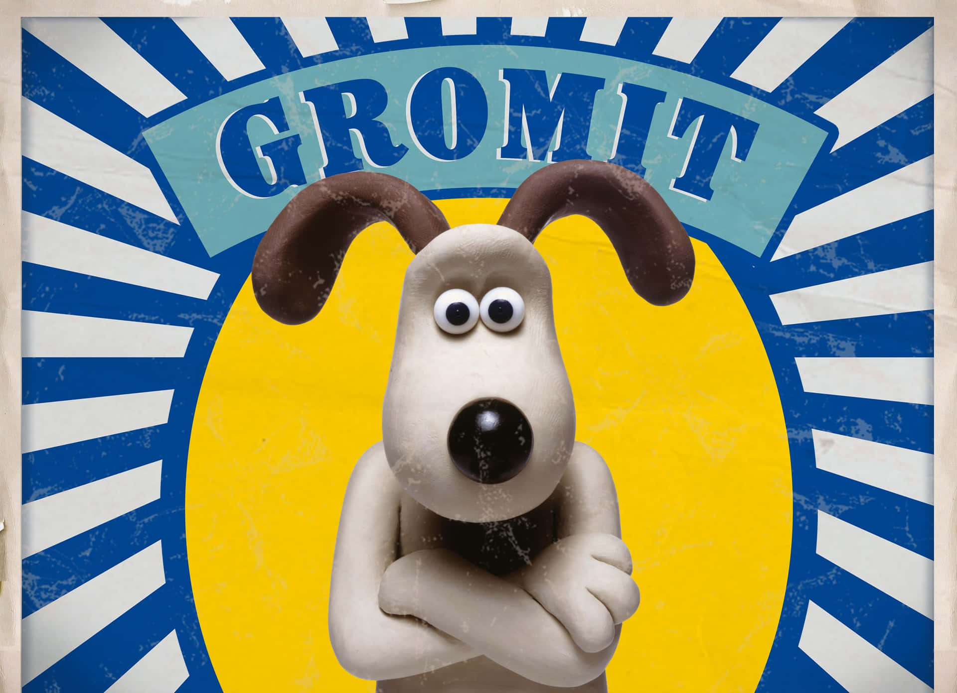 Wallace & Gromit The Curse Of The Were-rabbitvintage Poster Background