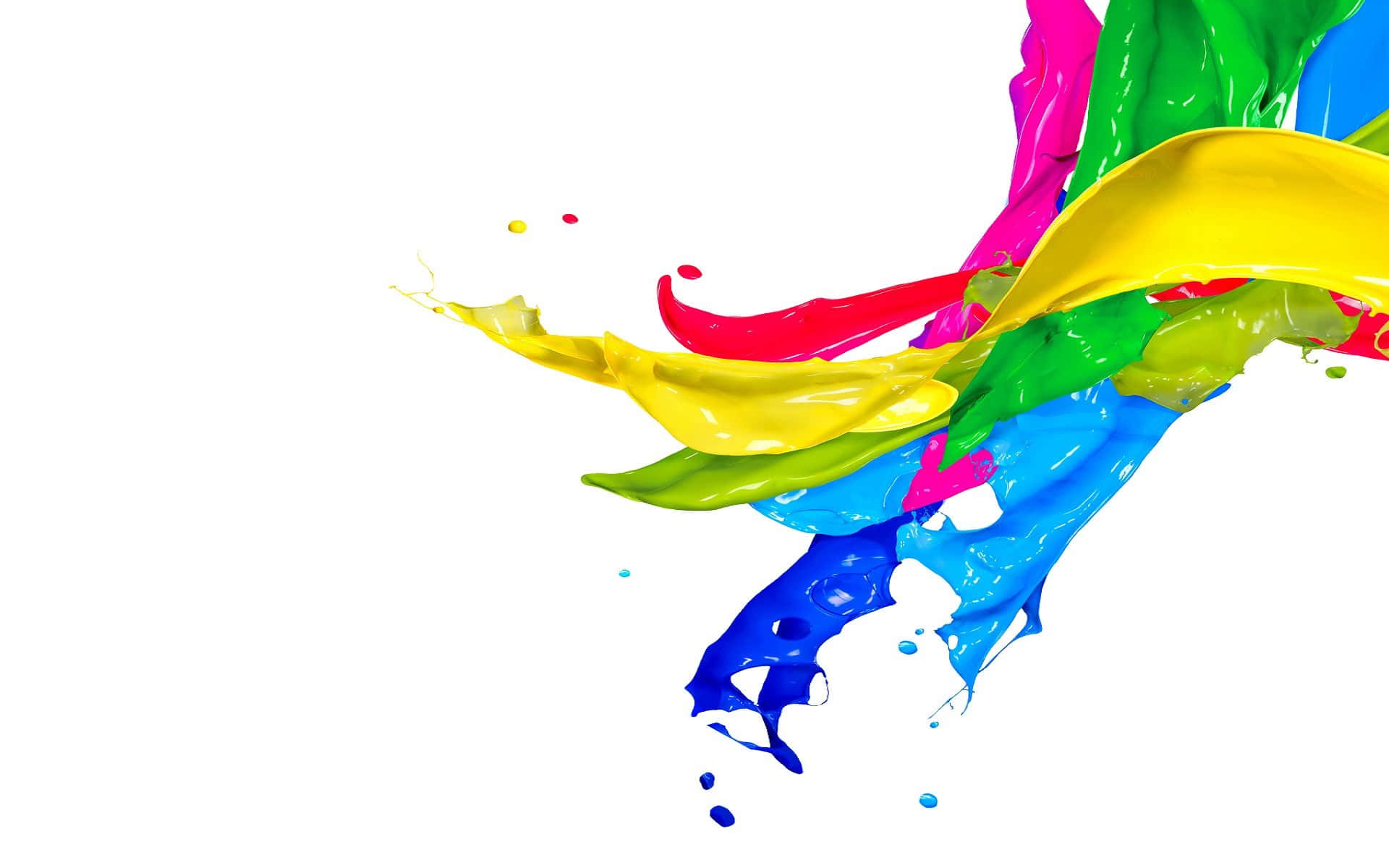 Wallpaper Ablaze With Colourful Paint Drip Art Background