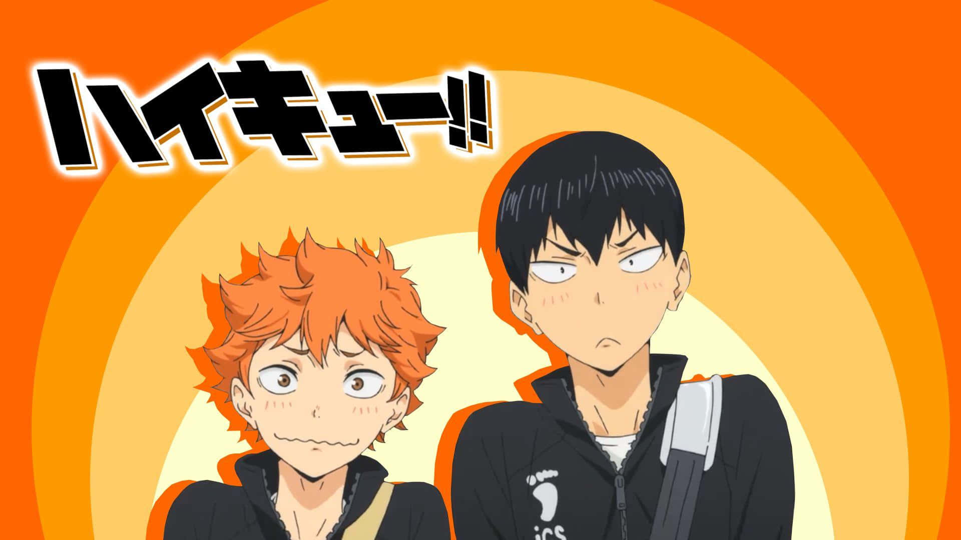 Wallpaper Featuring Characters From The Haikyuu Anime Series