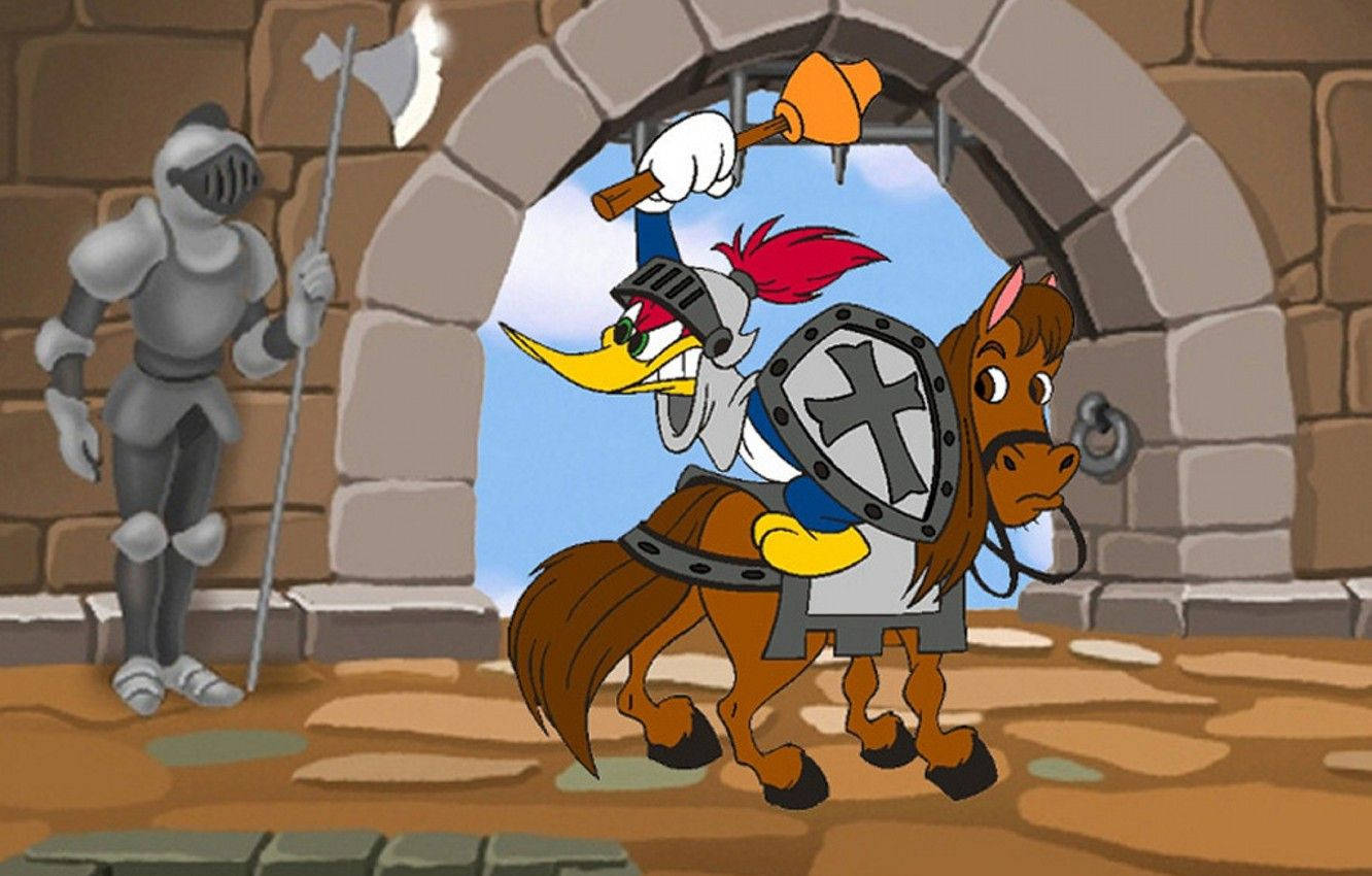 Wallpaper Horse, Woodpecker, Shield, Knight, Woody, Woody Background