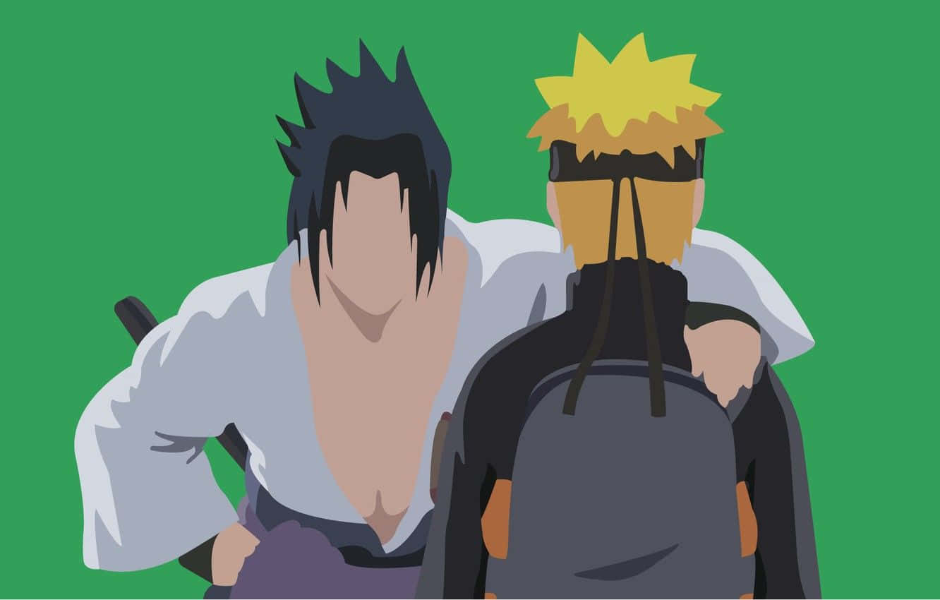 Wallpaper Of Naruto Character Glowing In Green Background