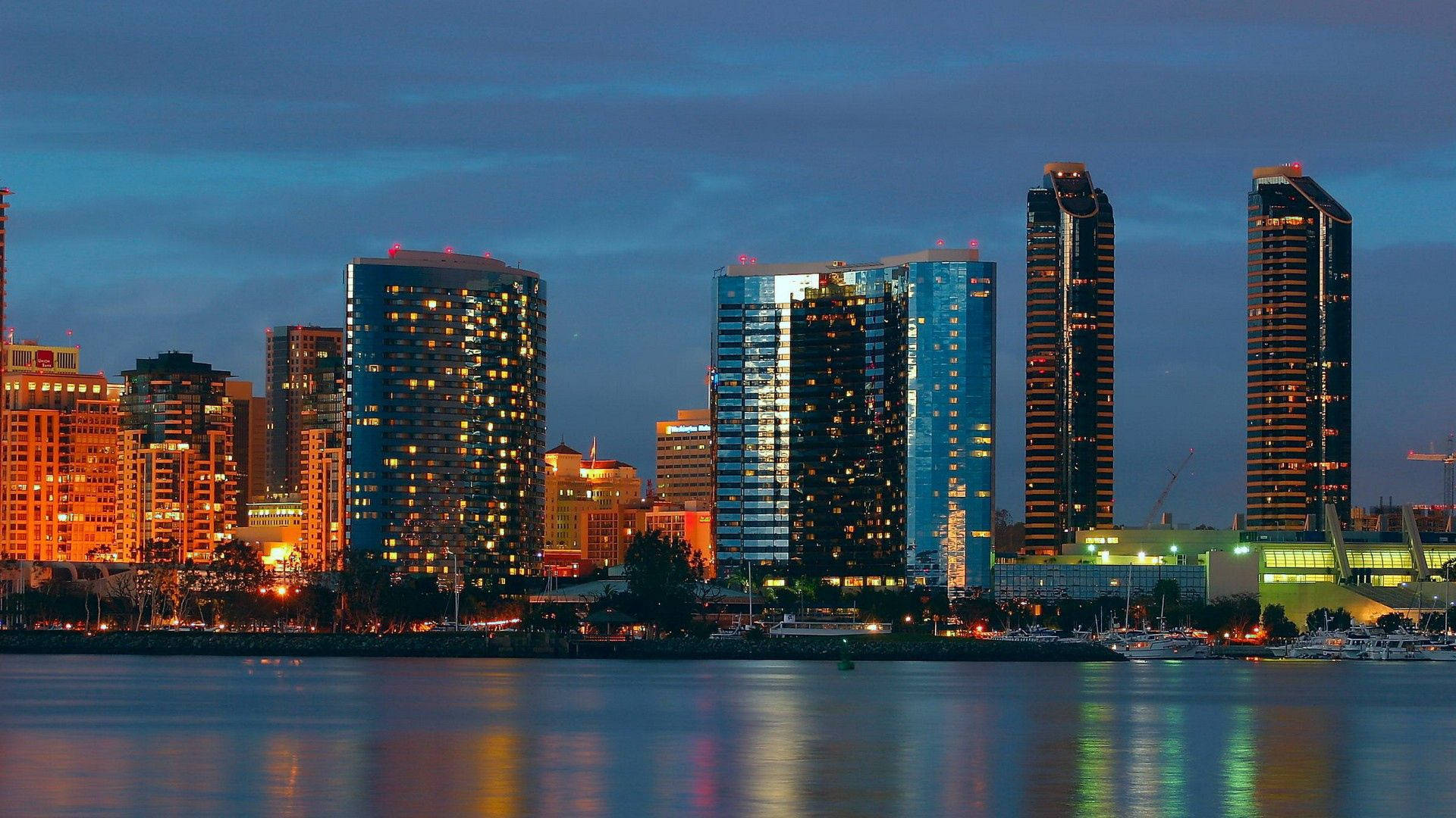 Wallpaper San - Diego, California, River, Skyscrapers Background