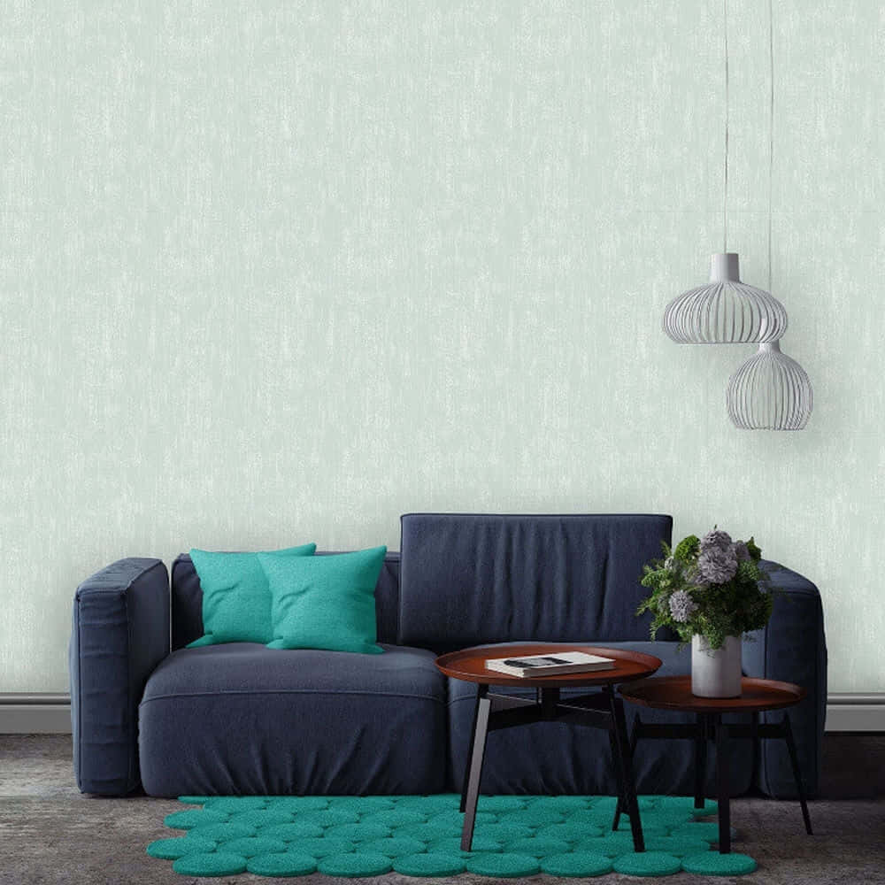 Walls In The Bright Living Room With Subtle Design Background