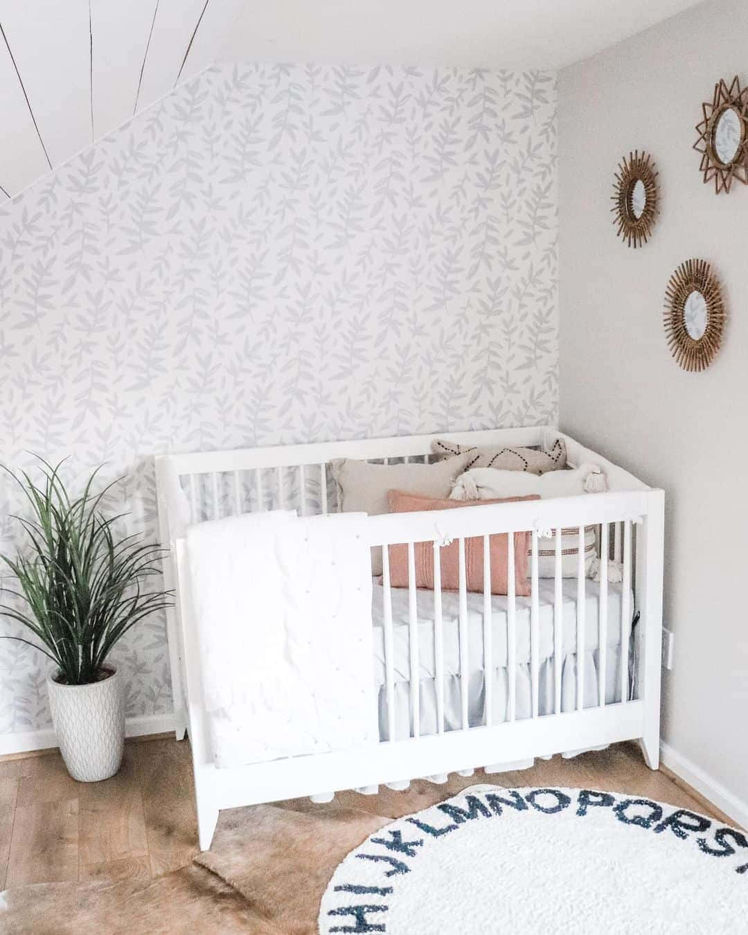 Walls Of A Baby Room With Subtle Designs