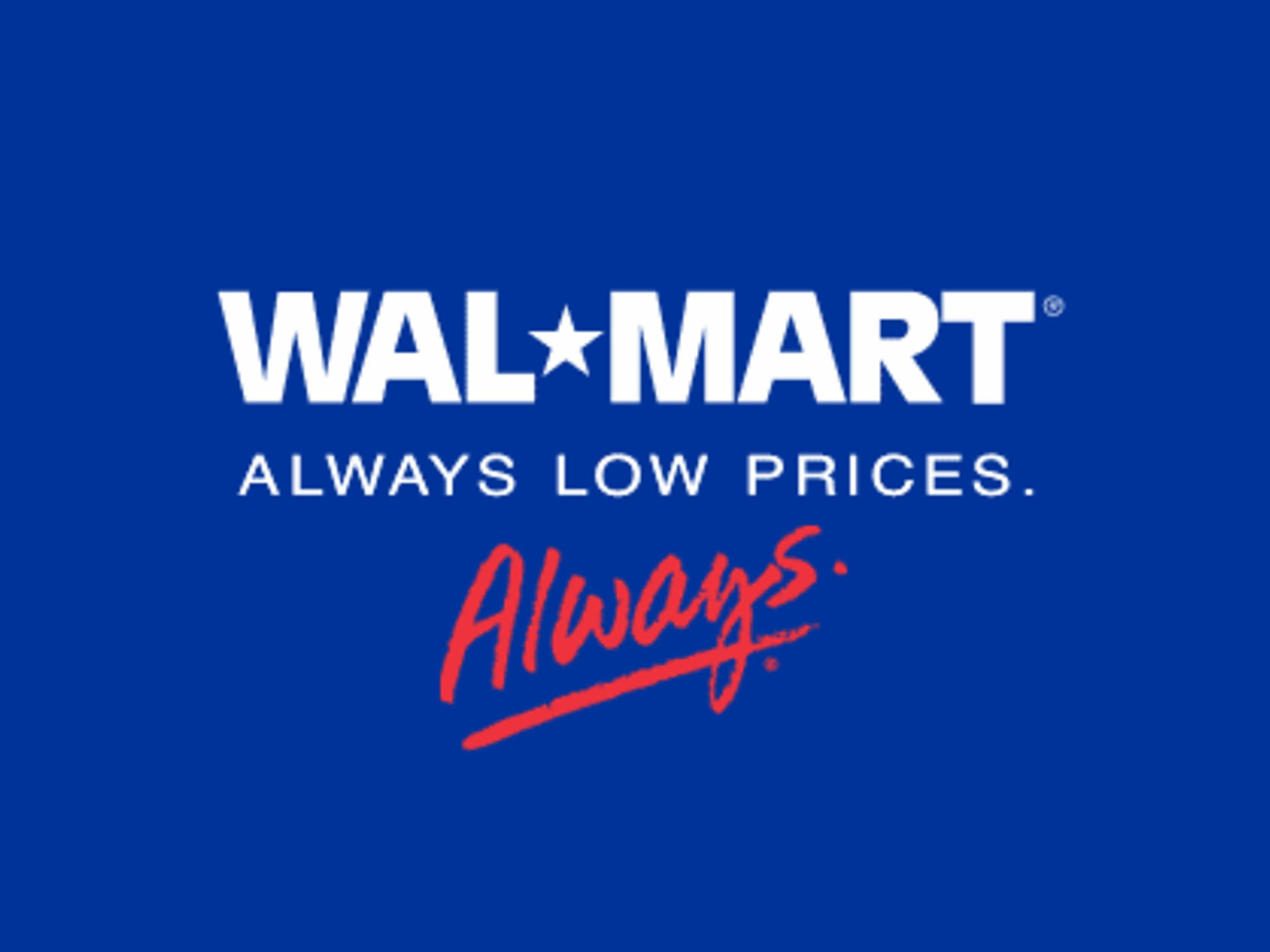Walmart Low Prices In Blue Background