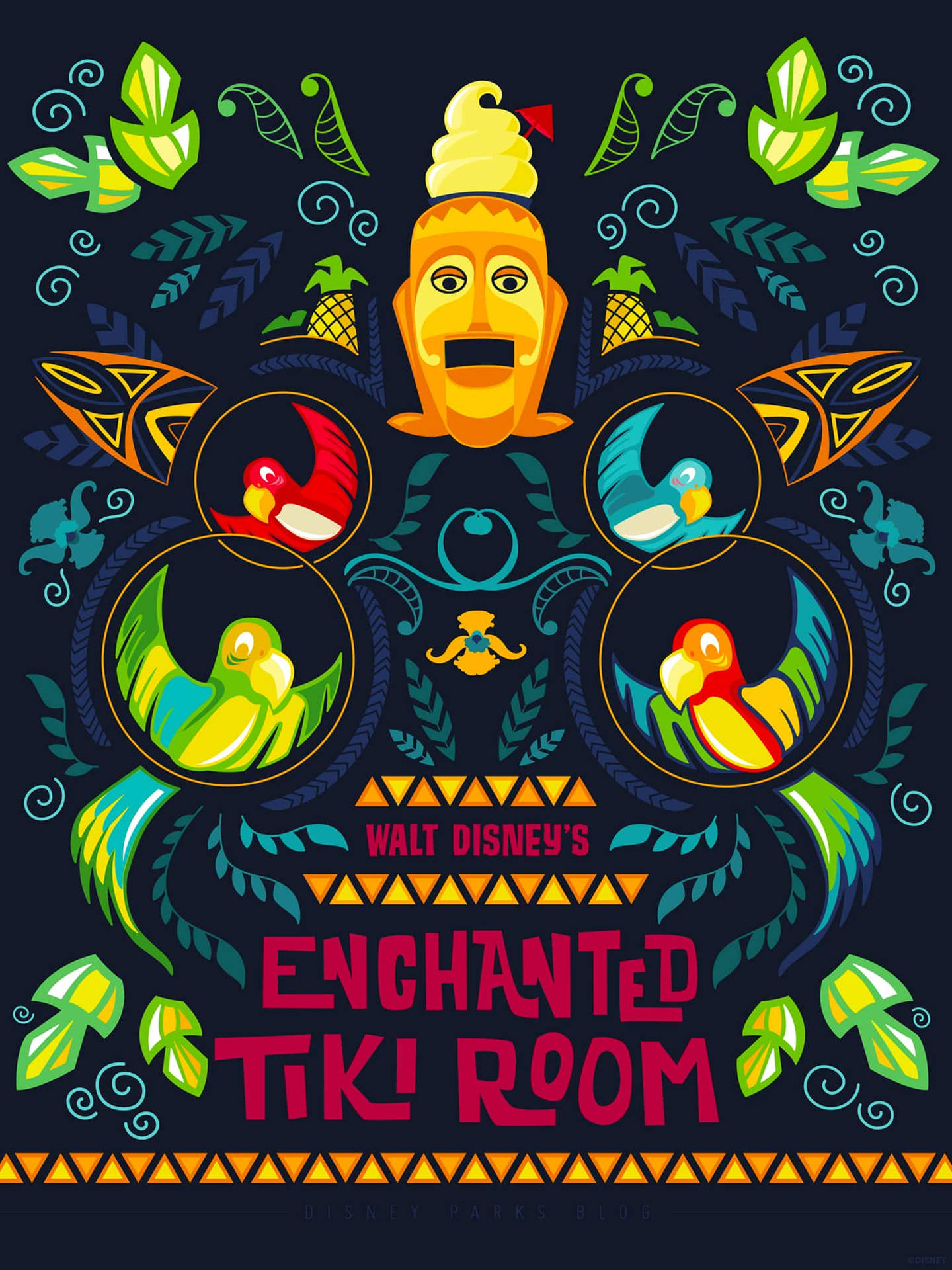 Walt Disney's Enchanted Tiki Room Poster Background