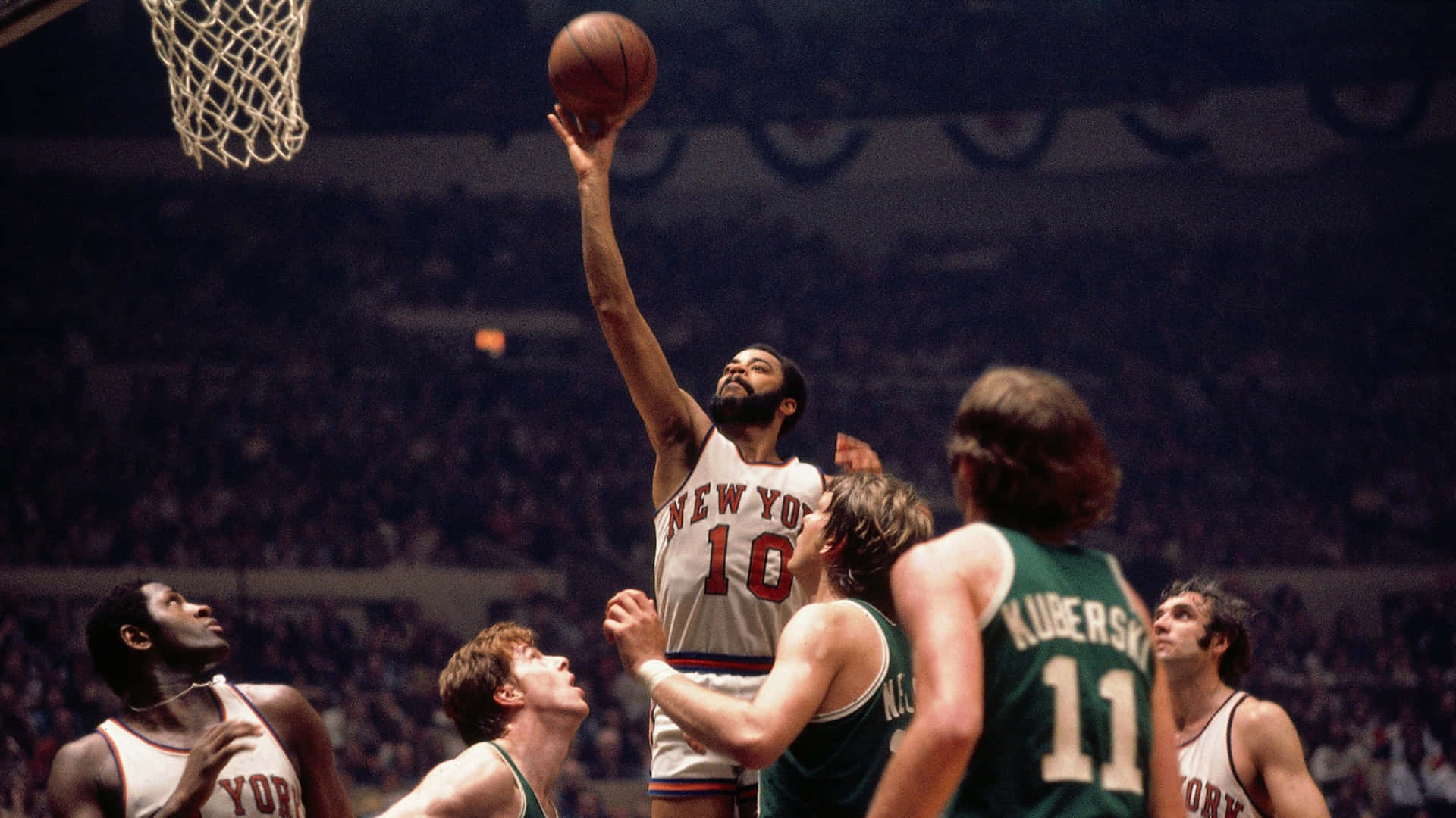 Walt Frazier New York Knicks Vs. Boston Celtics