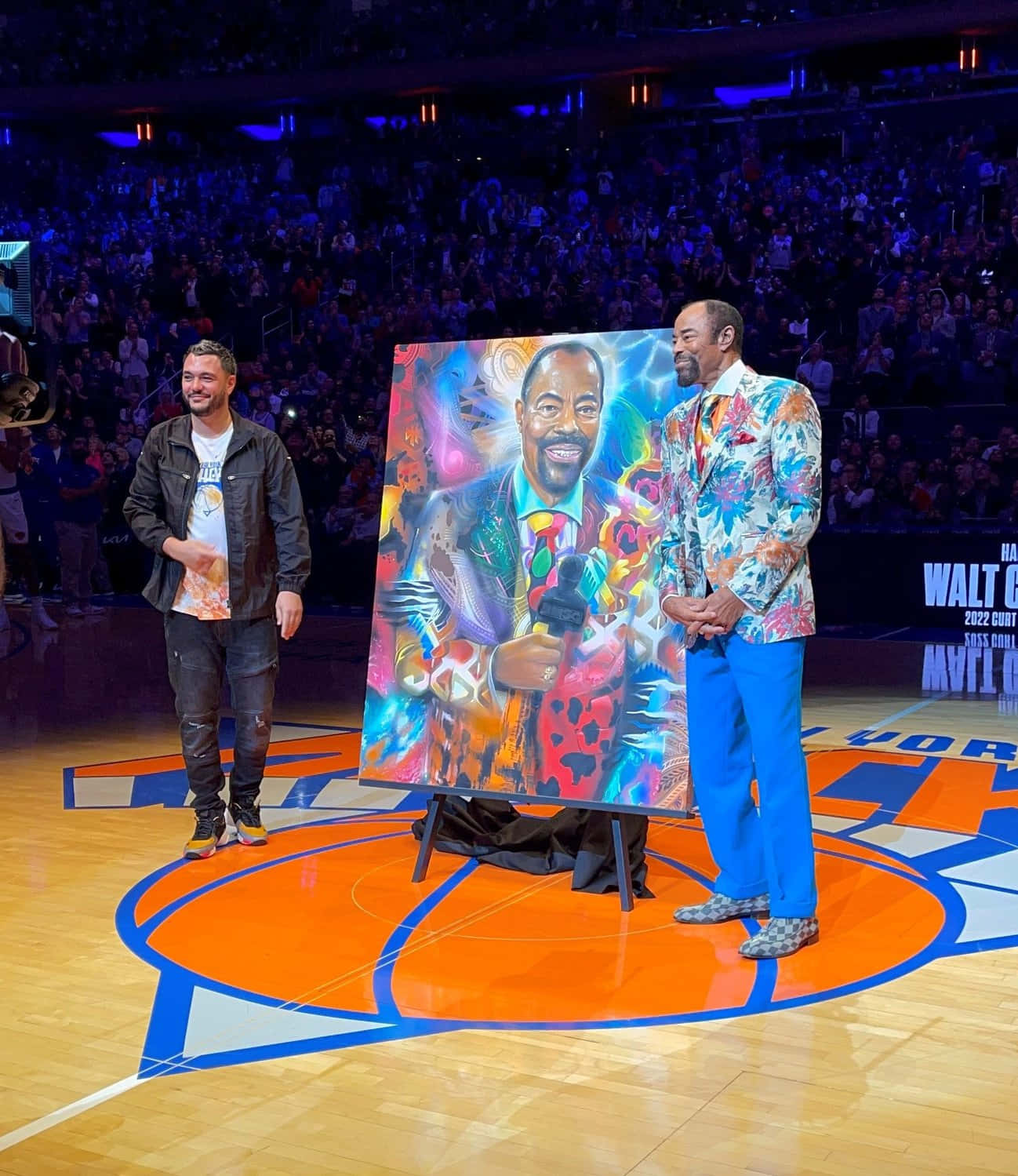 Walt Frazier Twice Is Nice Portrait Painting Background