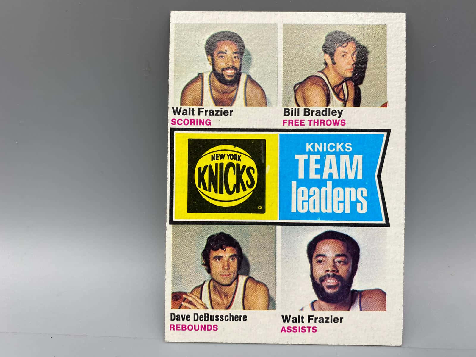 Walt Frazier With Bill Bradley And Dave Debusschere Background