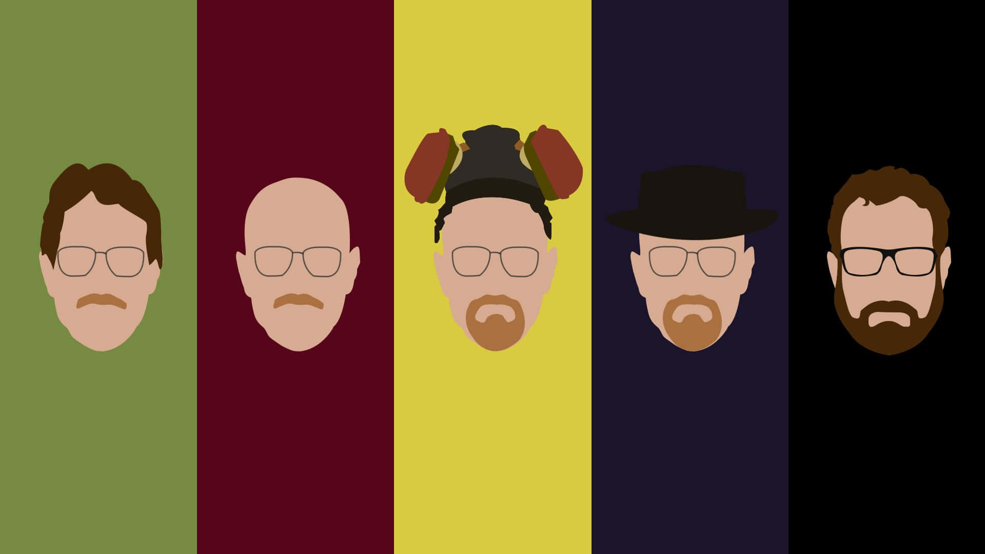 Walter White Evolution Illustration Background