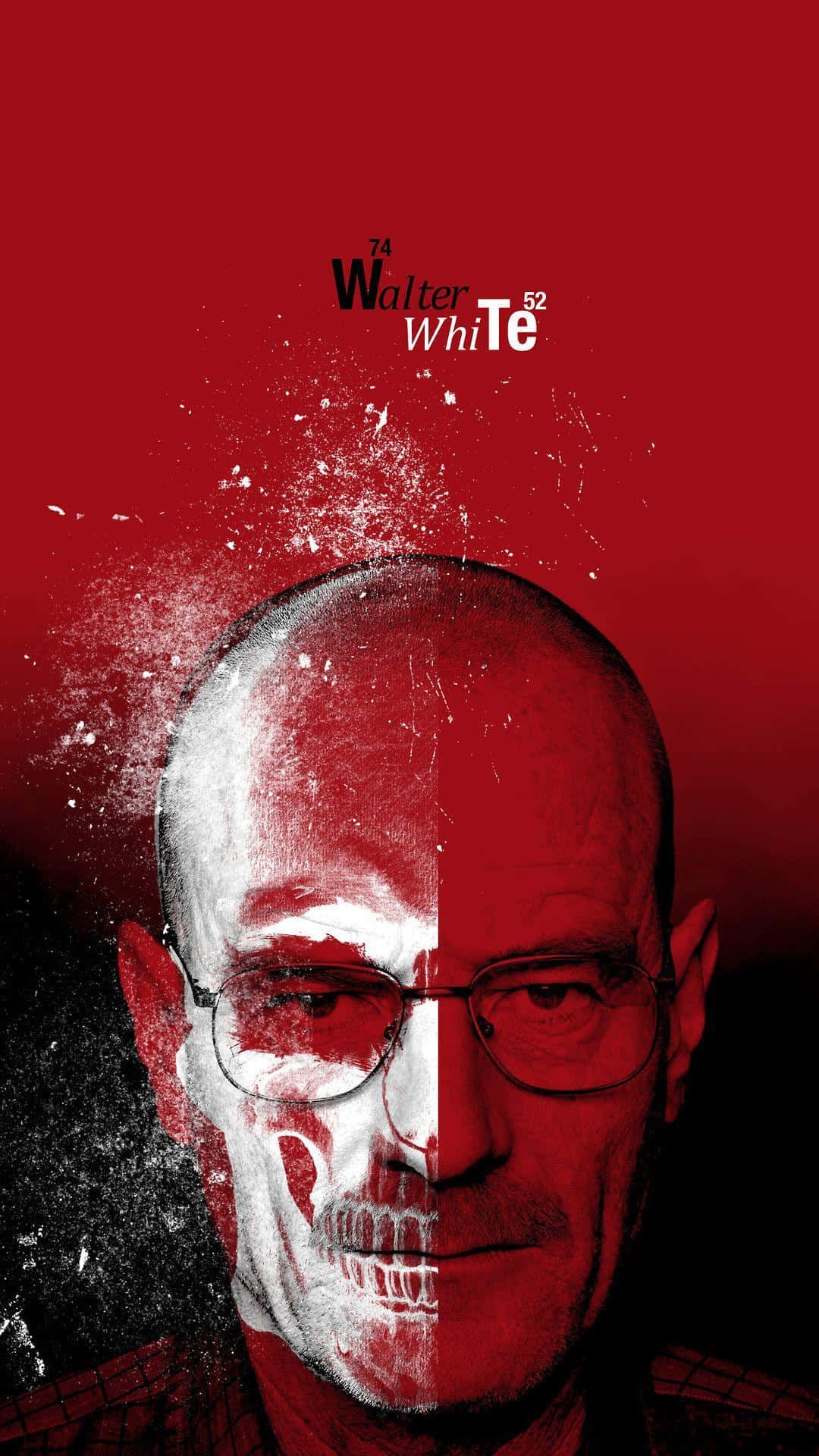 Walter White Half Face Skull Poster