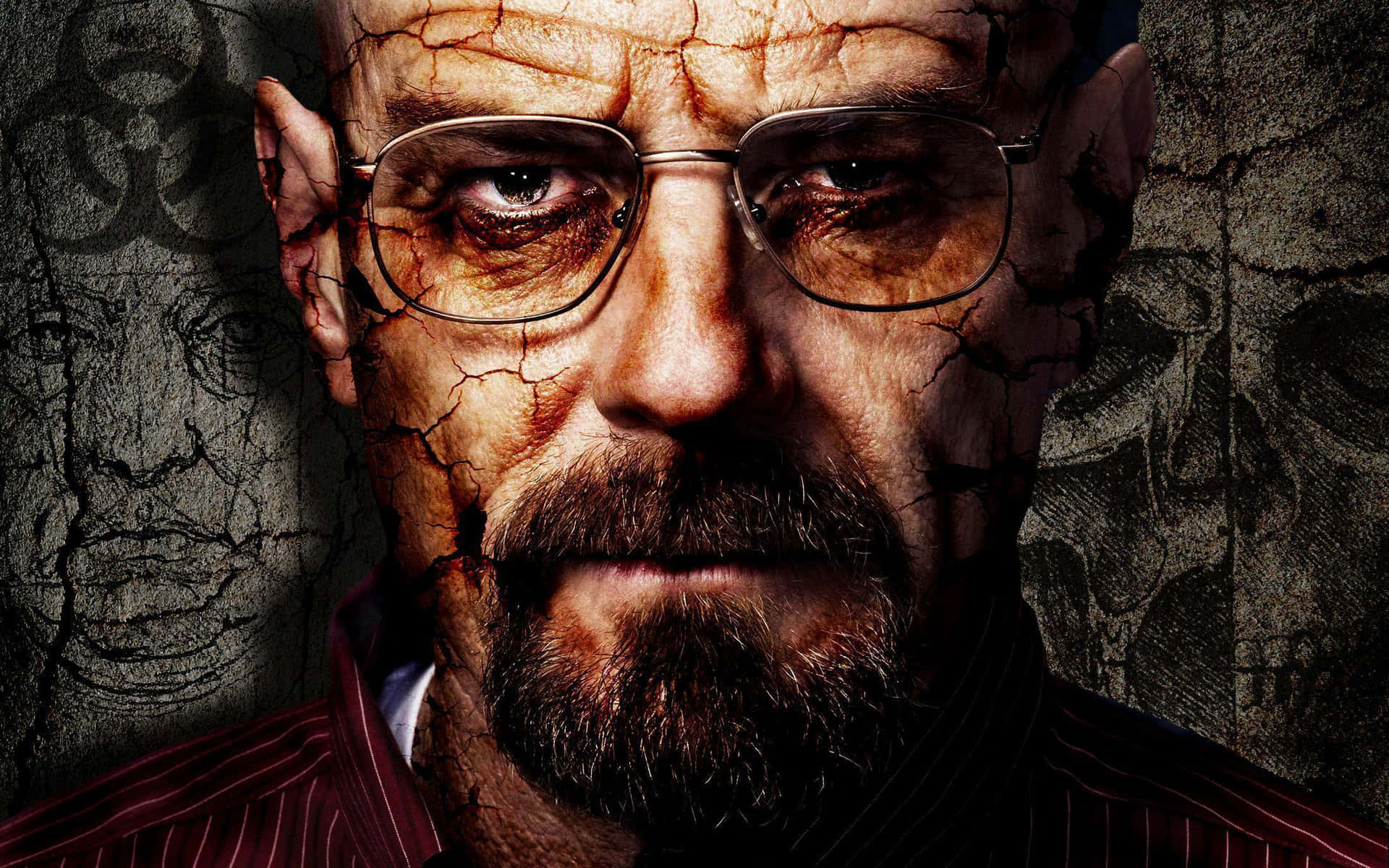 Walter White Intense Gaze Background