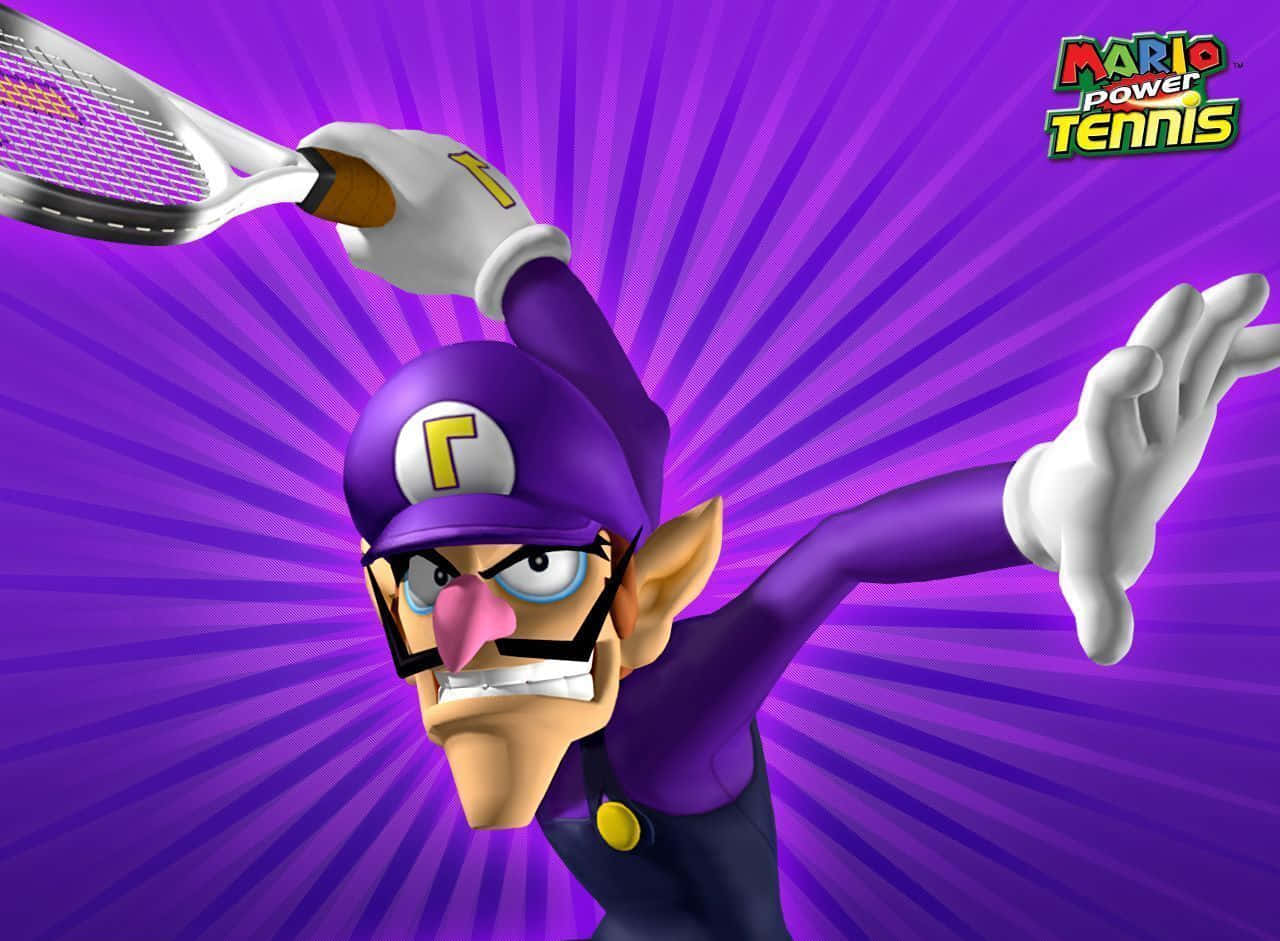 Waluigi In Action, Showcasing His Unique Personality And Style Background