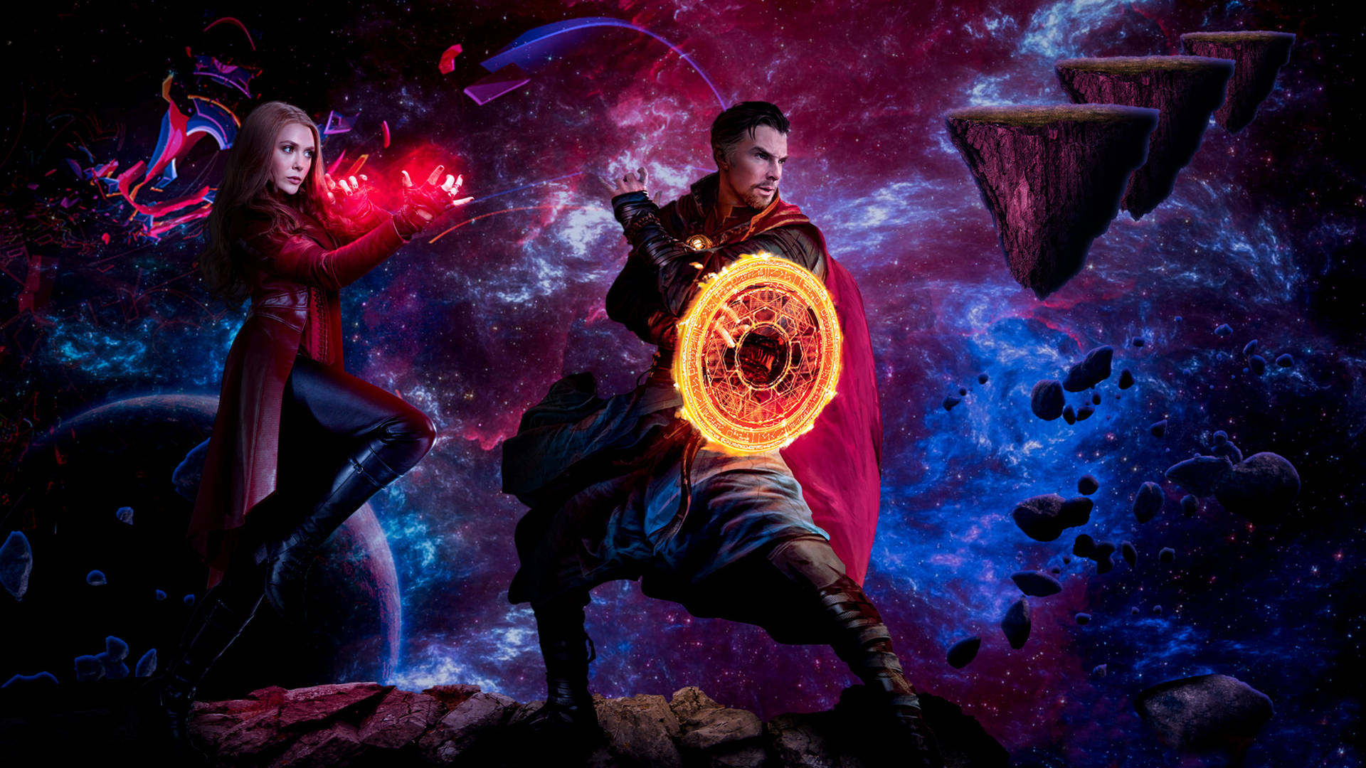 Wanda And Doctor Strange Multiverse Background