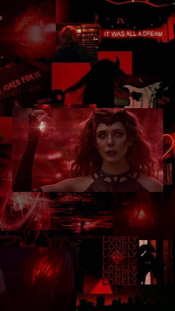 Wanda Maximoff Black And Red Collage