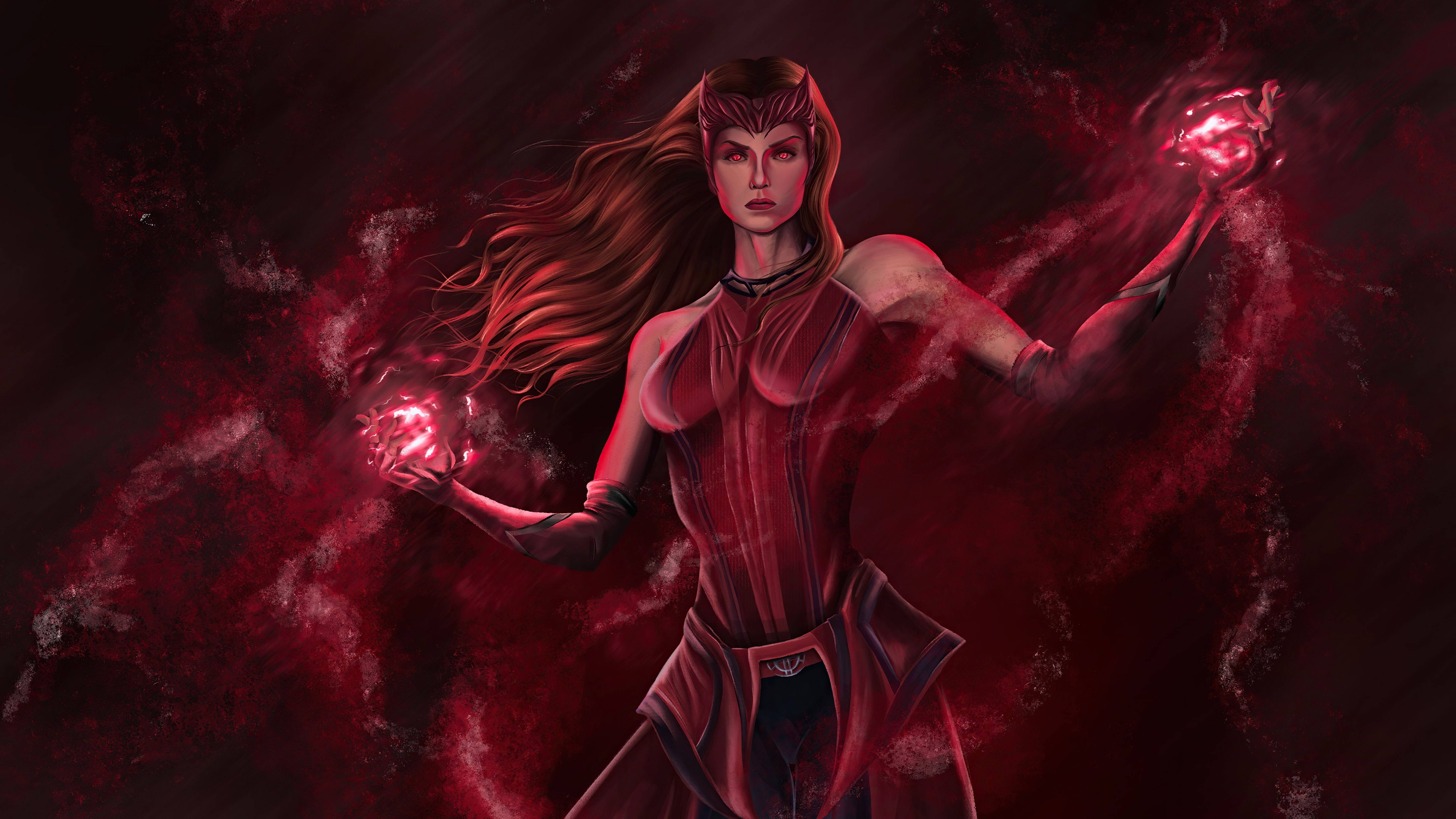 Wanda Red Powers 4k Background