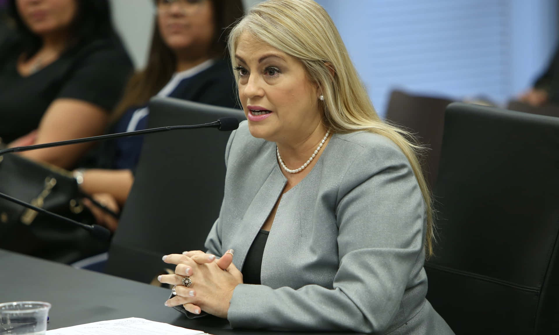 Wanda Vázquez Garced In Grey Suit