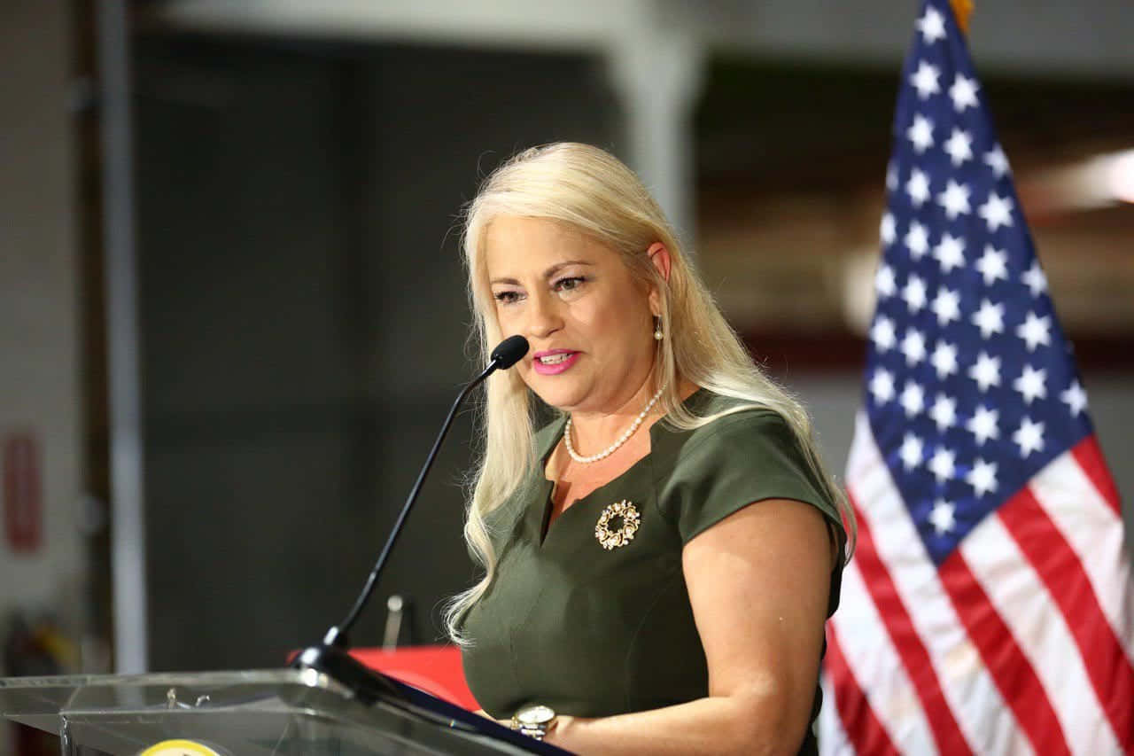 Wanda Vázquez Garced Speaking In Microphone