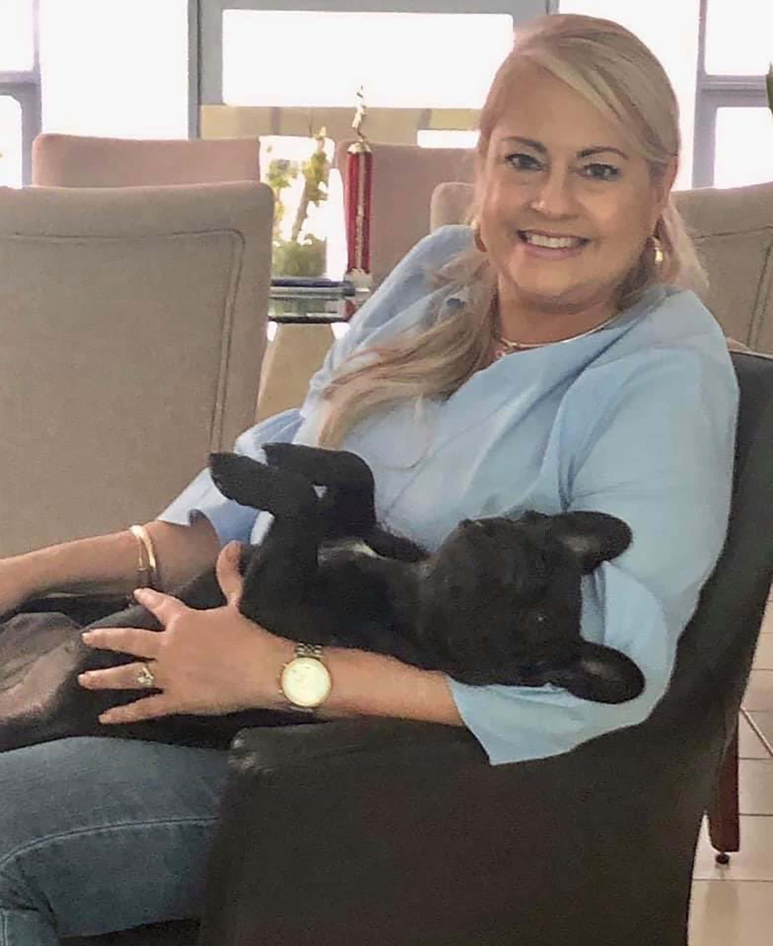 Wanda Vázquez Garced With Her Dog