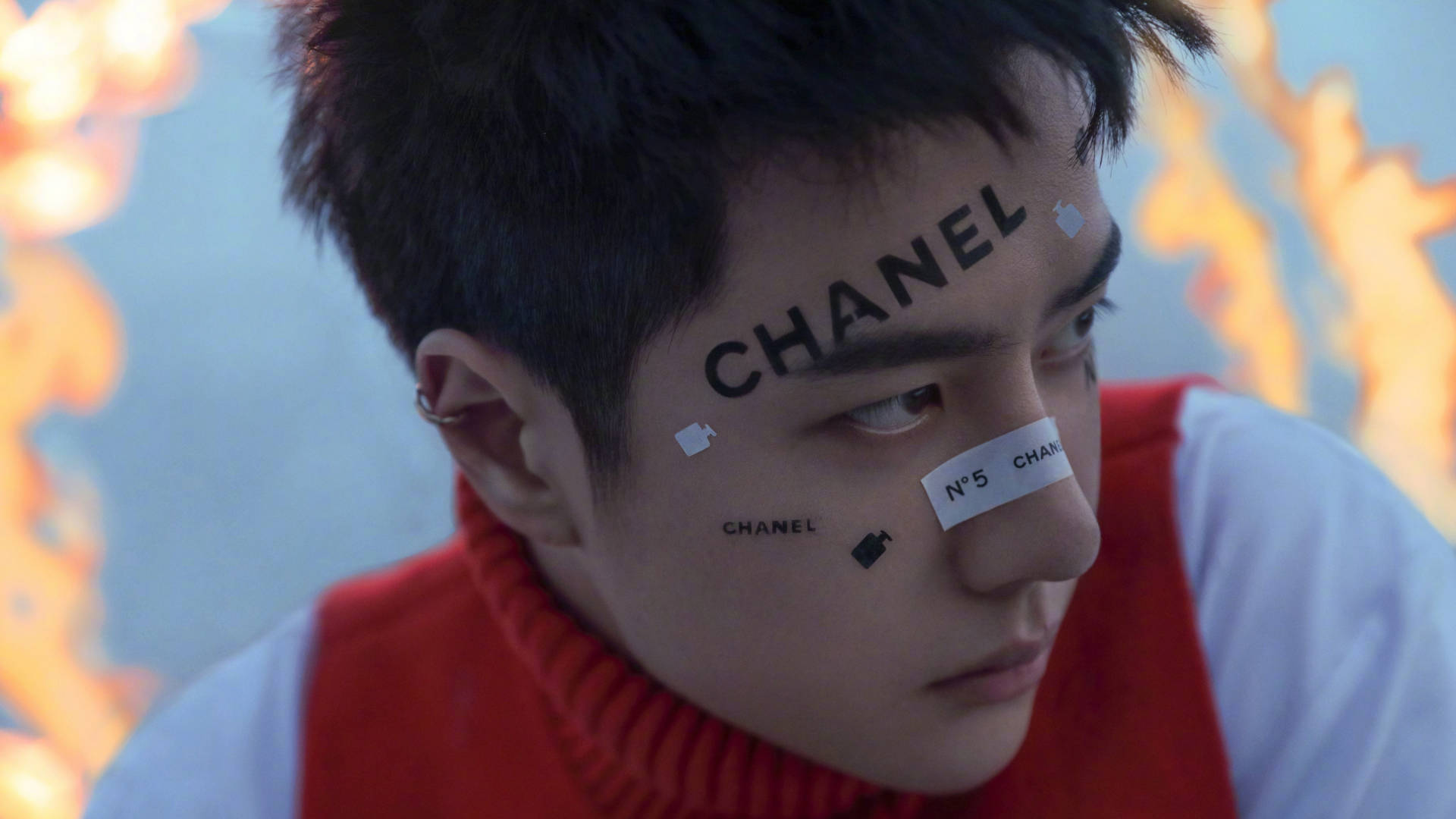 Wang Yibo Chanel Face Art