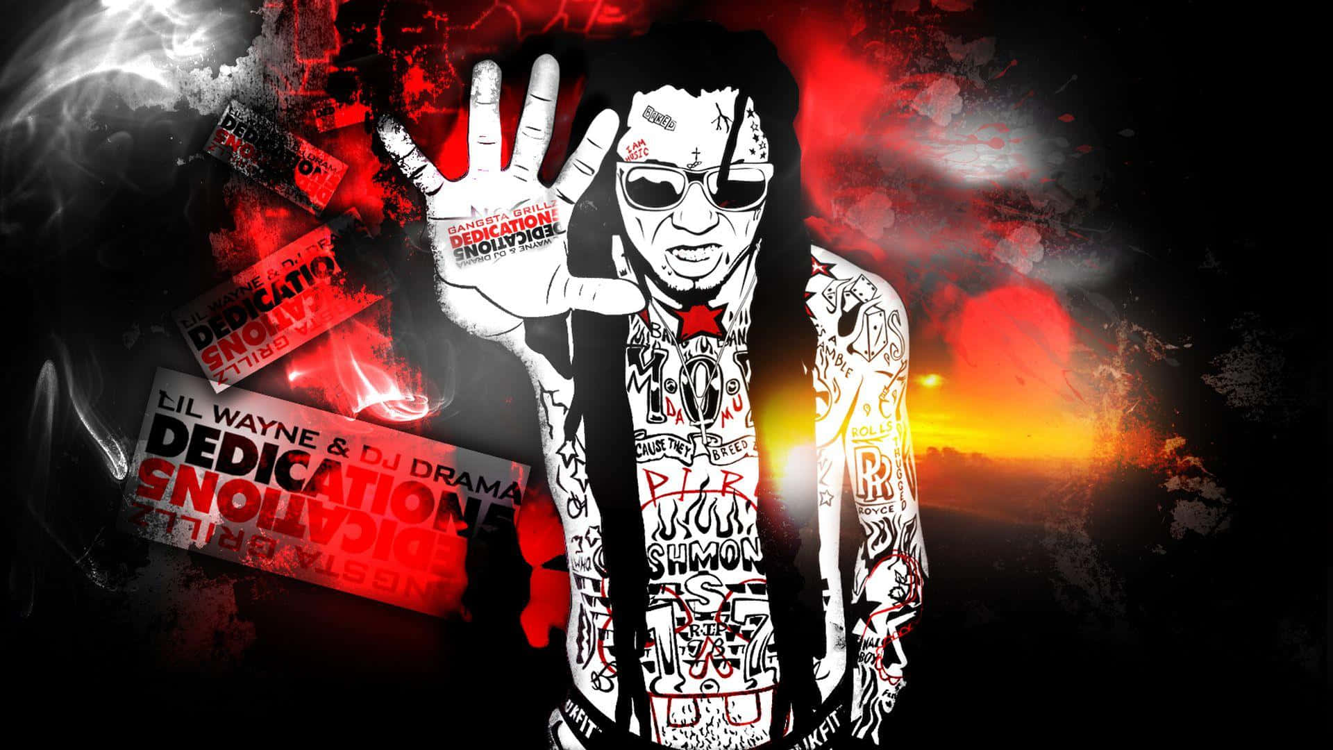 Wannabe Cartoon Rapper On The Rise Background