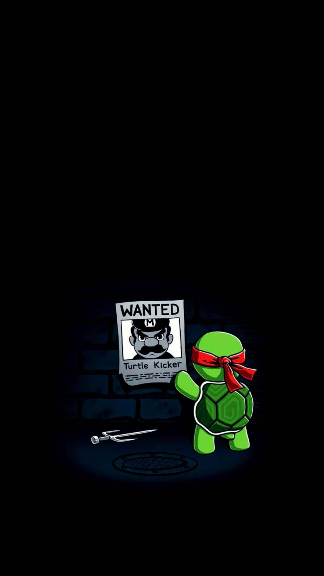 Wanted Ninja Cute Turtle Kicker Background