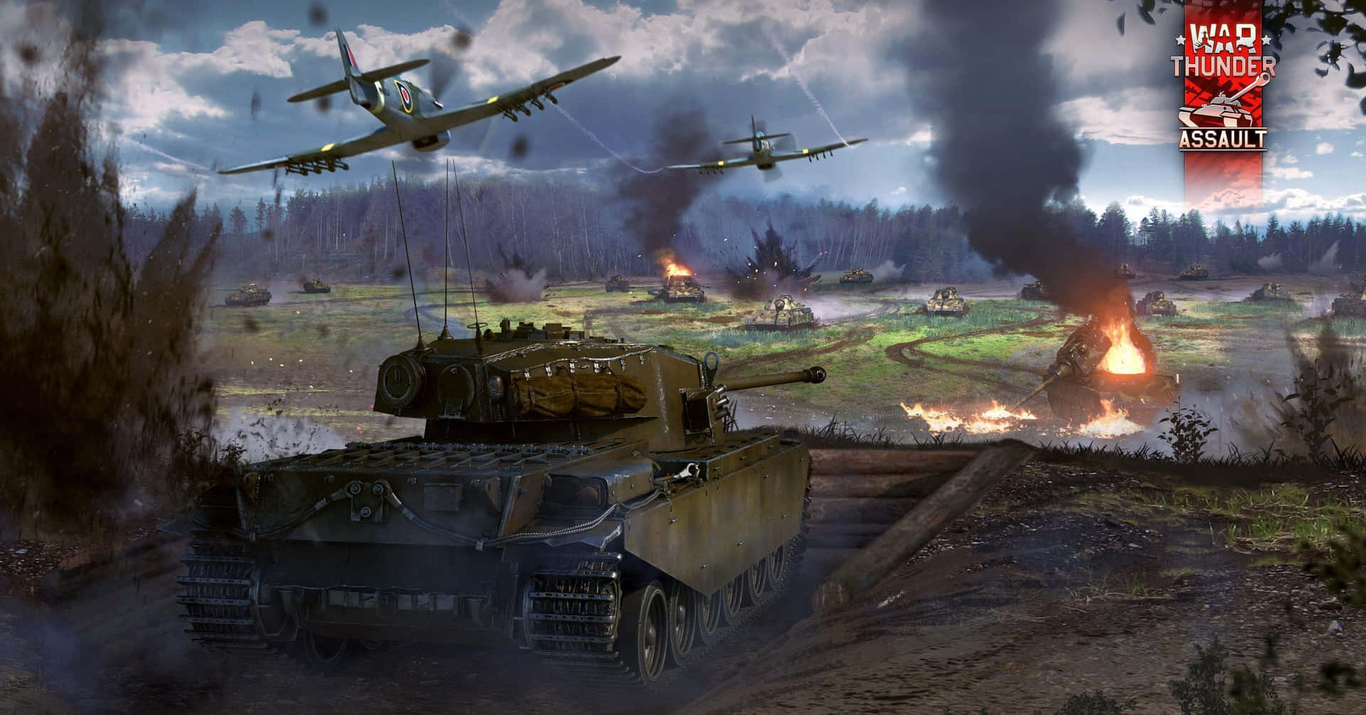 War Thunder Combat Scene Background