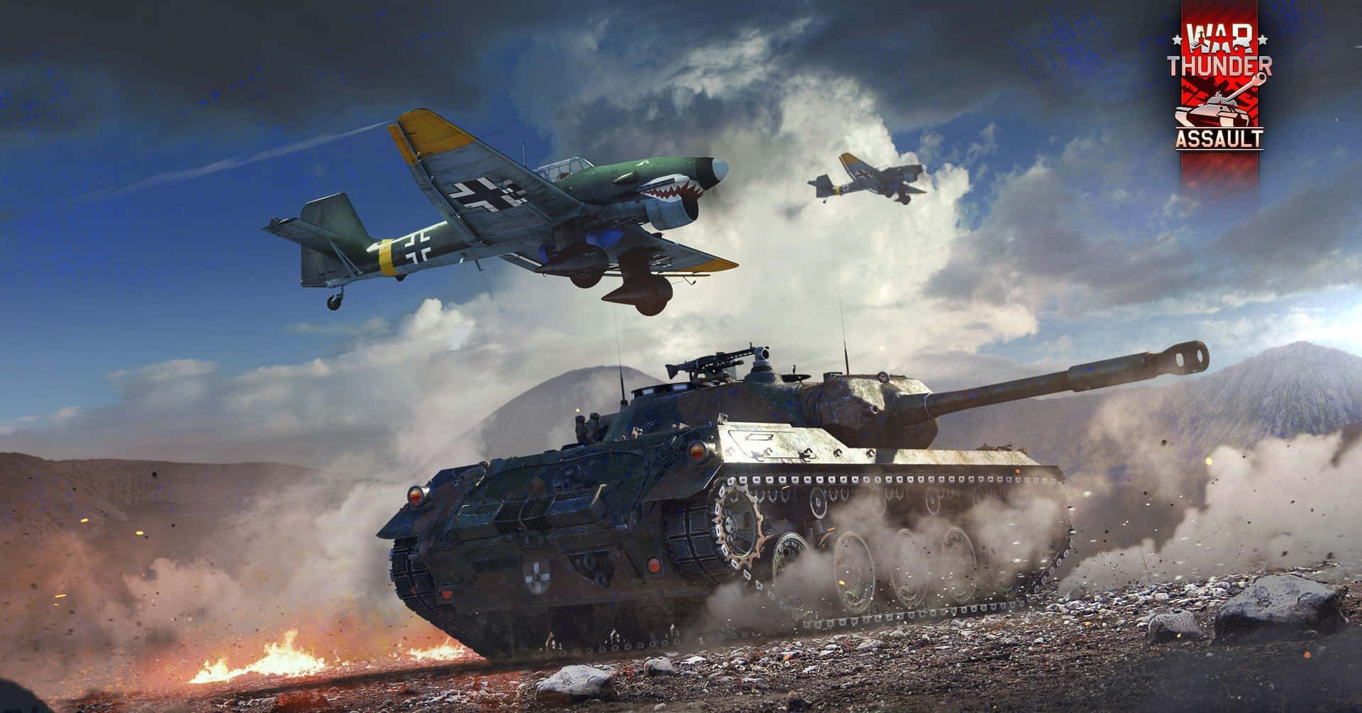 War Thunder Combat Scene Background