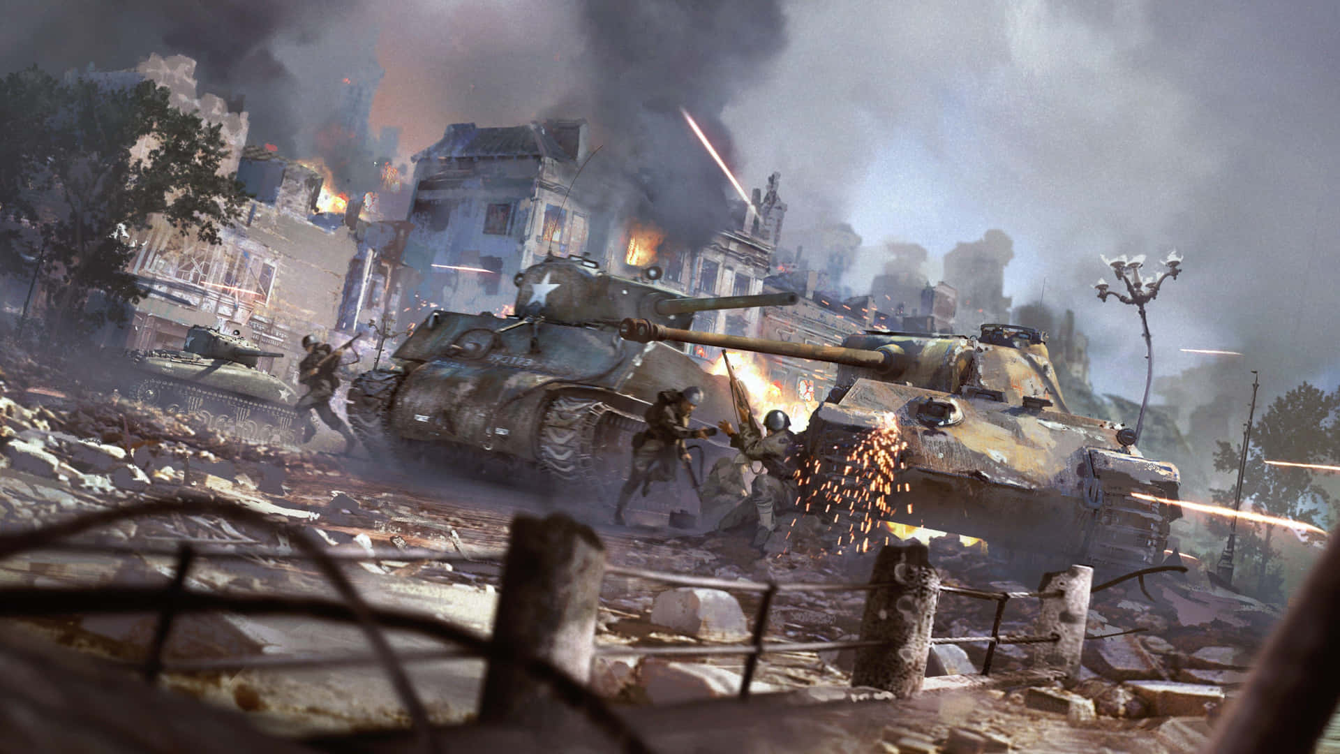 War Thunder_ Tank Battle_ Chaos Background