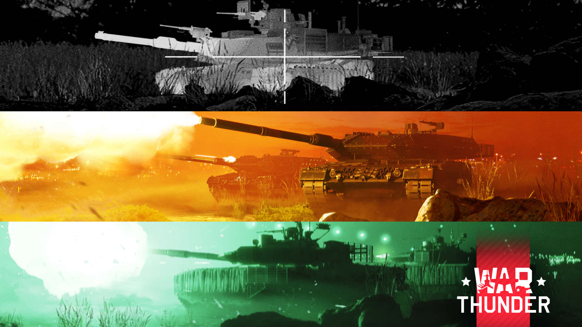 War Thunder Triptych Tanks Background