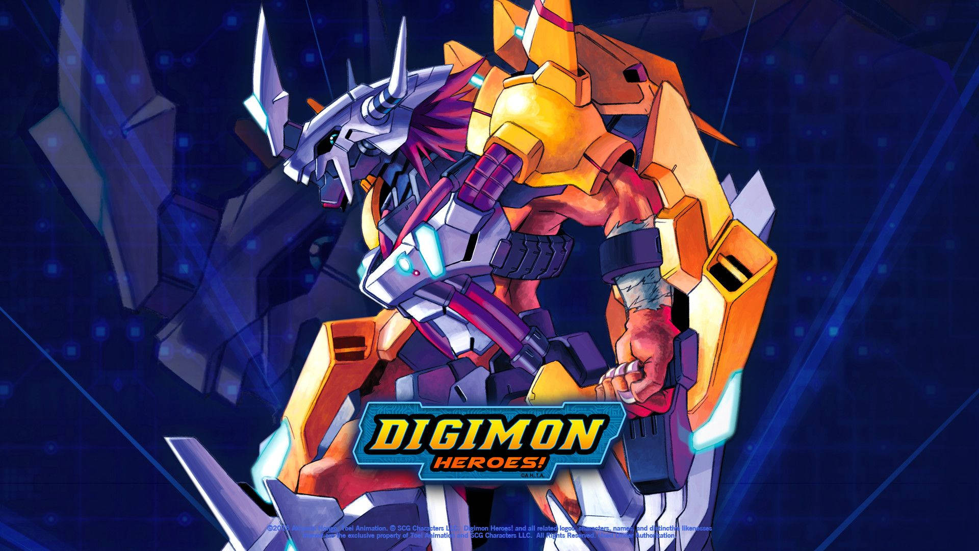 Wargreymon X In Digimon Heroes Background
