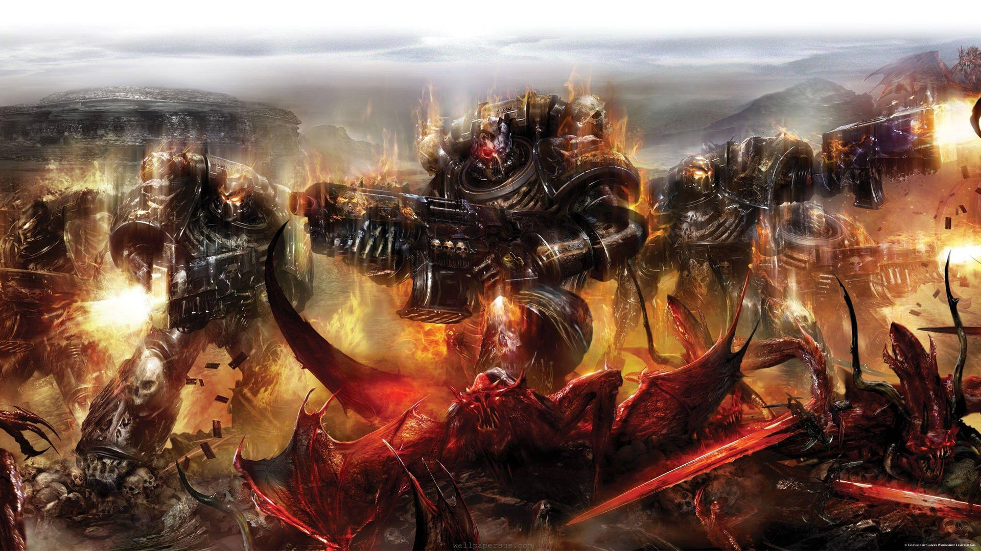 Warhammer Three Warriors Background