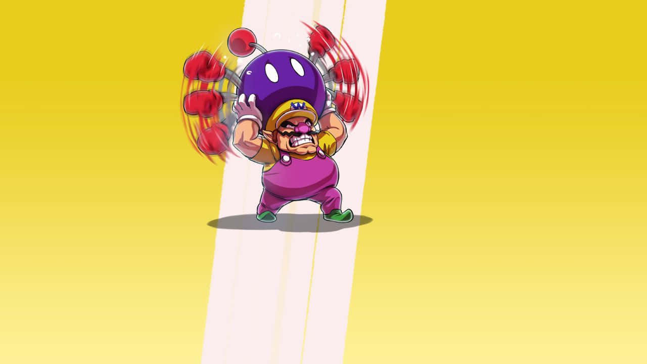 Wario Ready For Adventure In The Vibrant World Of Gaming Background