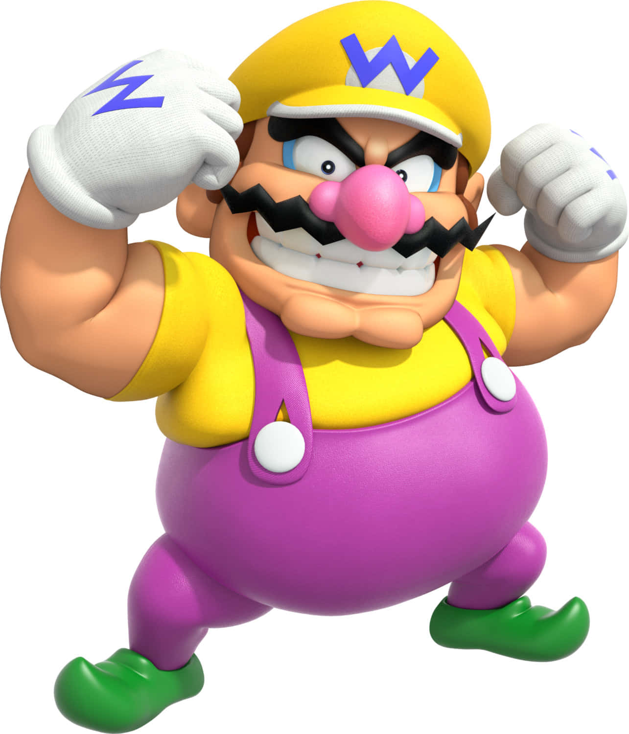 Wario Smirking Mischievously In The Midst Of His Treasures