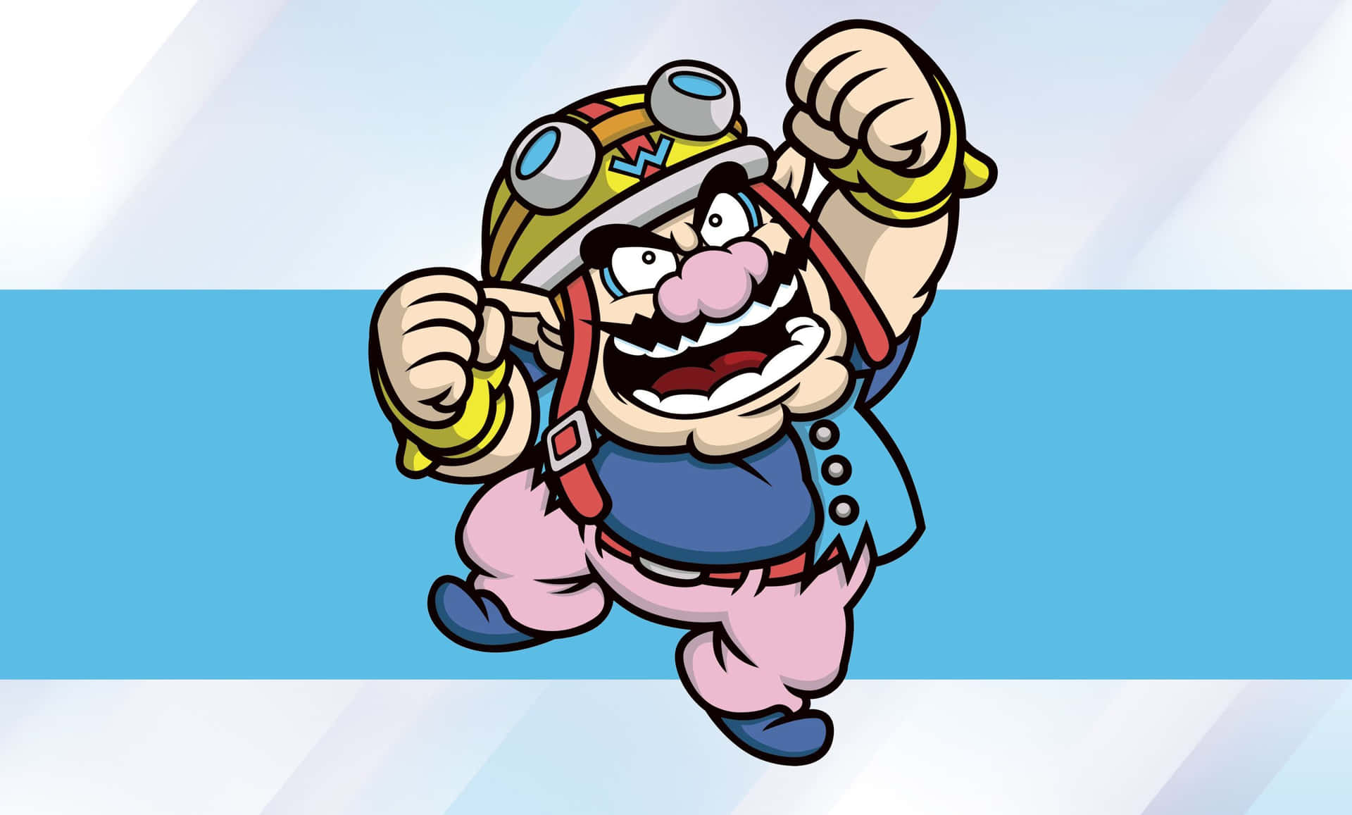 Wario Strikes A Pose In A Vibrant Wallpaper Background