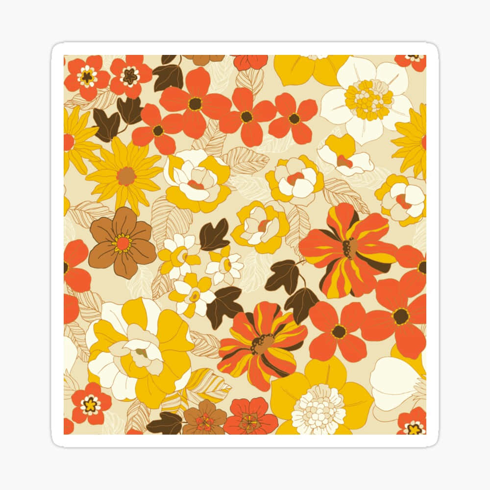 Warm 70s Floral Motif