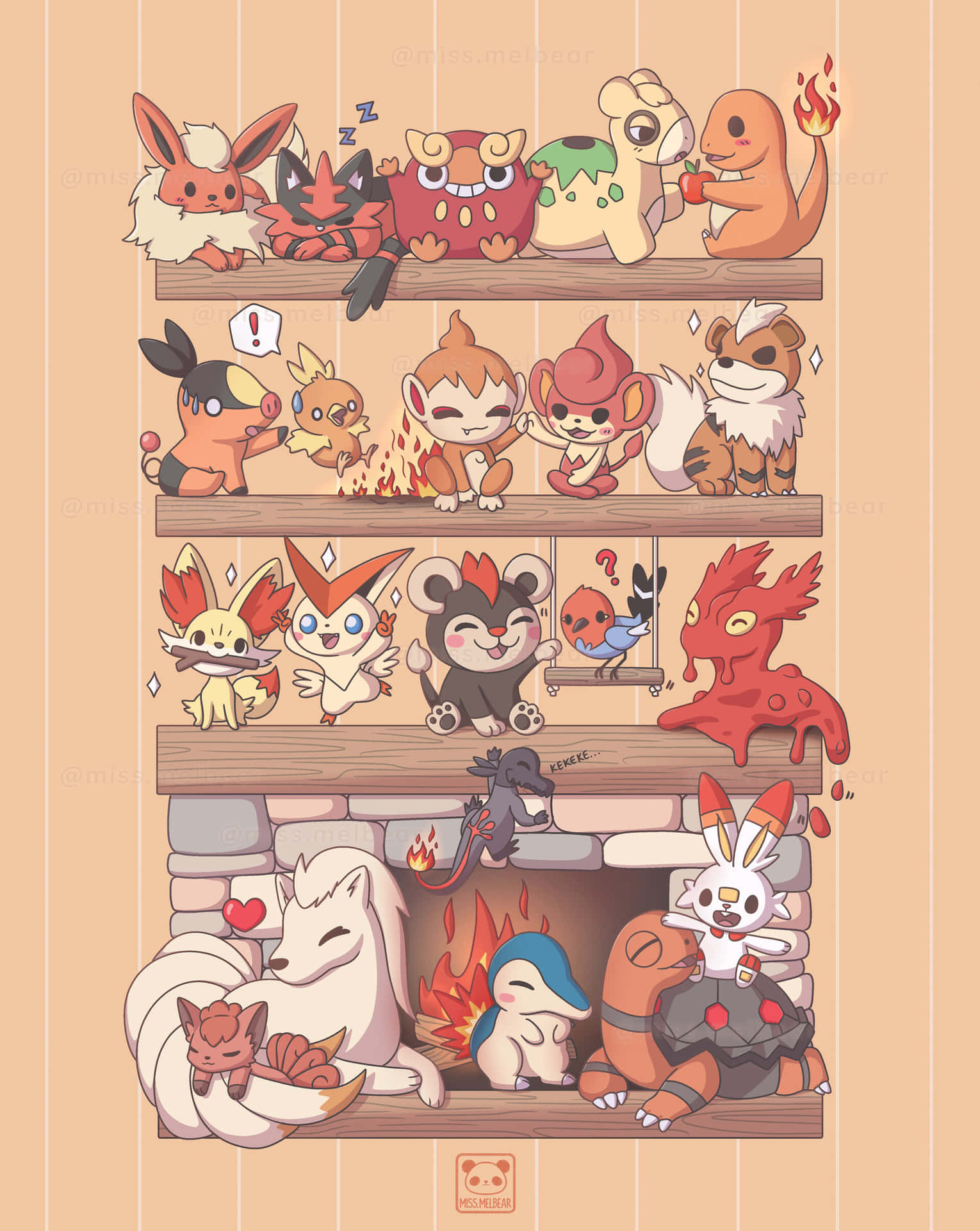 Warm And Joyful Darumaka Pokemon Adventure Background