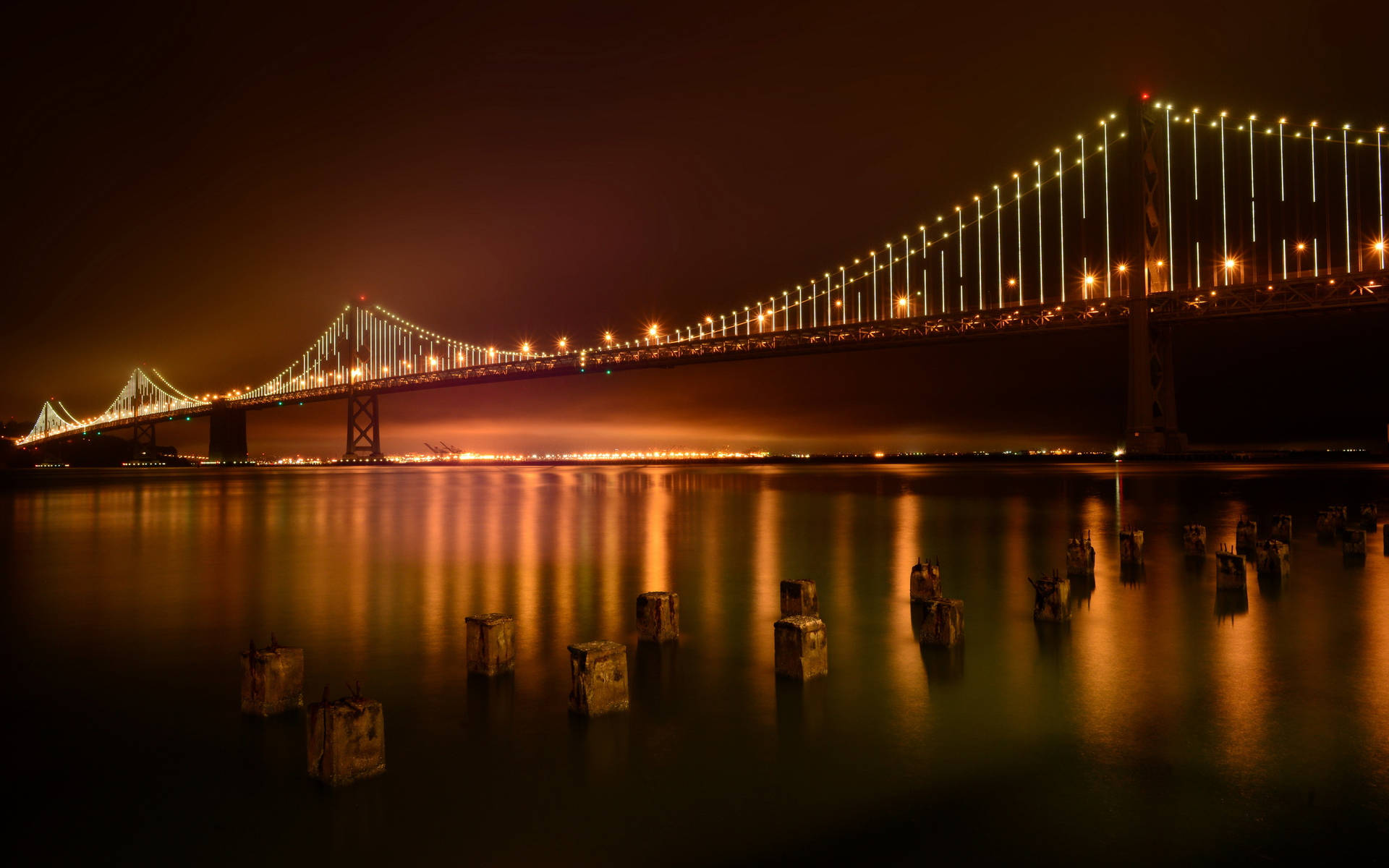 Warm Bay Bridge San Francisco Photography Background