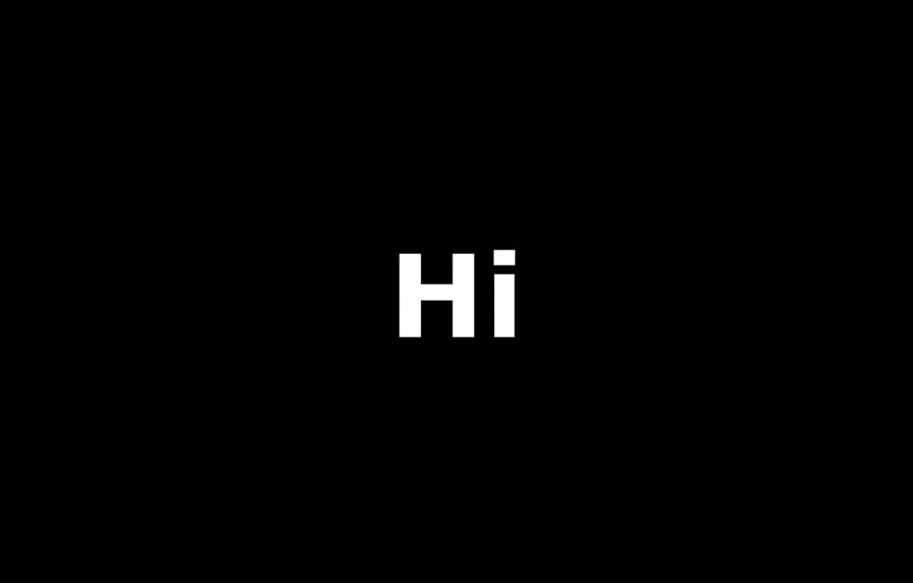 Warm Greeting With Bold 'hi' Banner Background