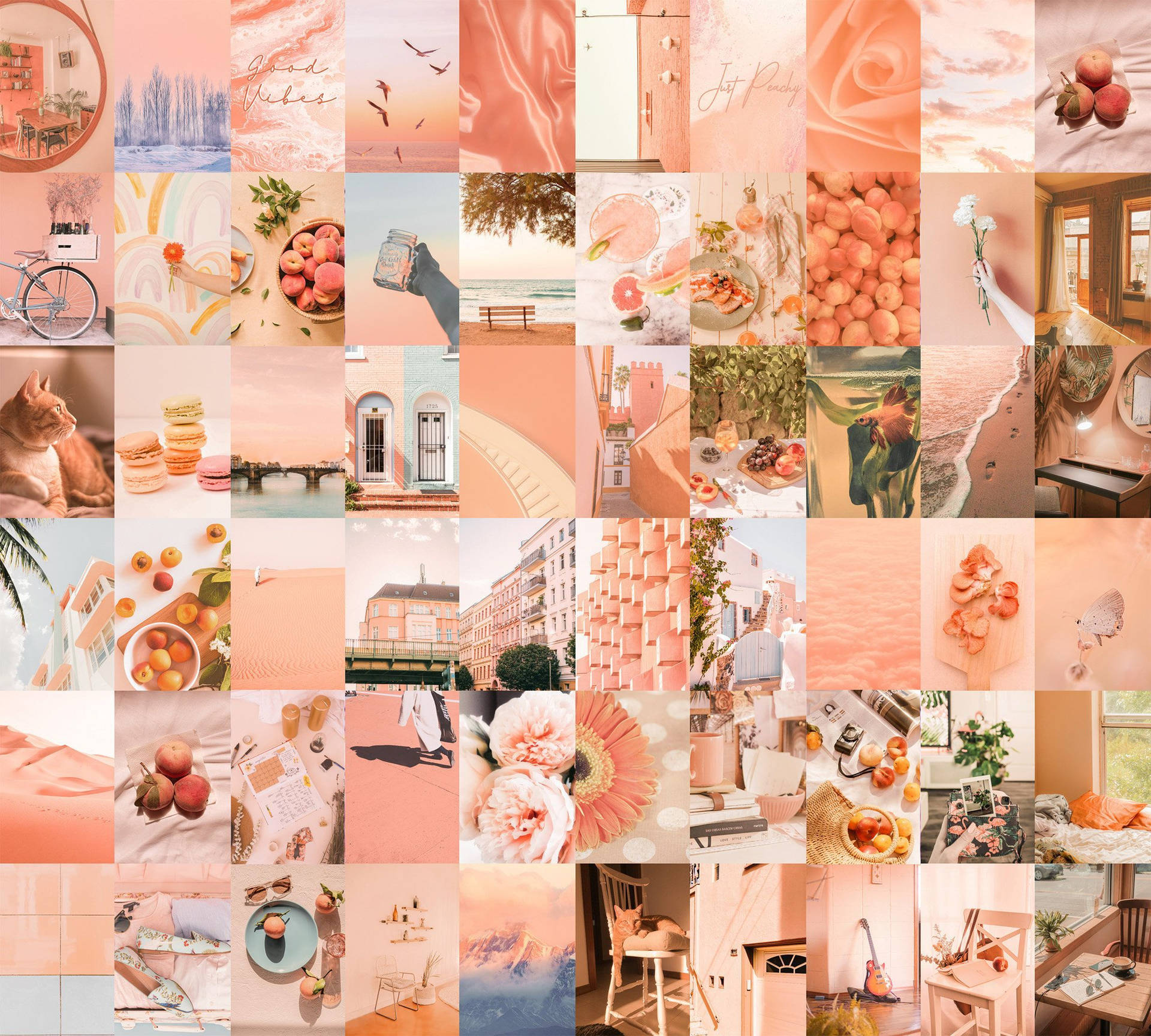 Warm Peach Aesthetic Background