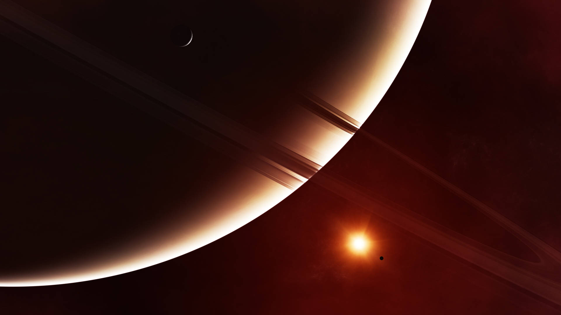 Warm Saturn 4k