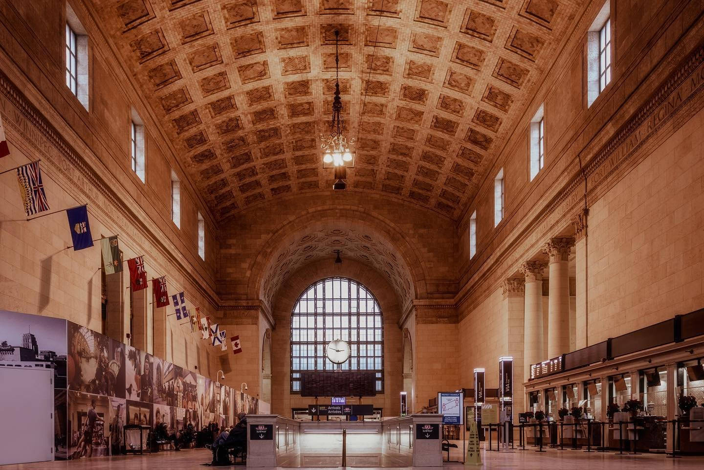 Warm Union Station Interior Background