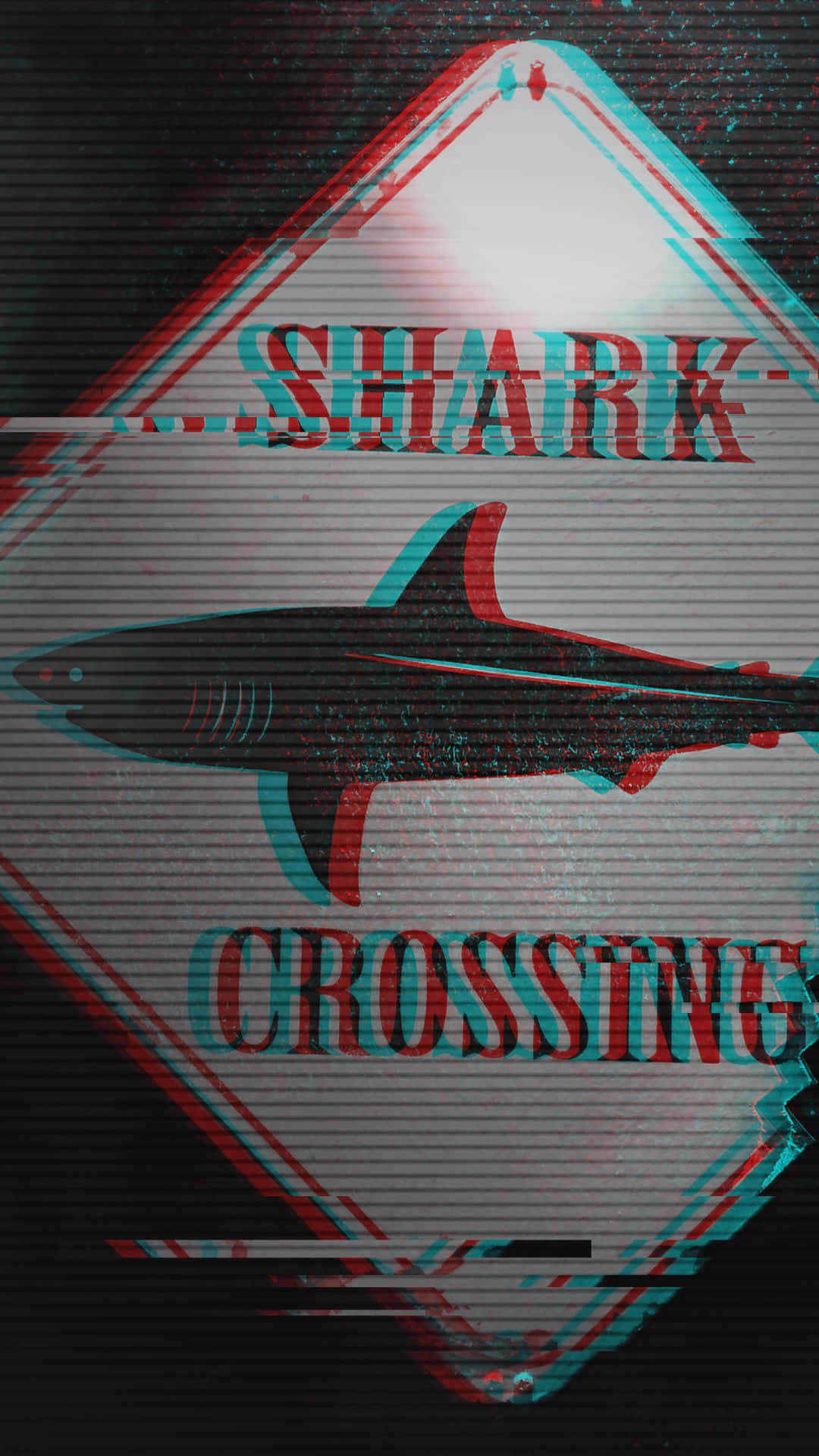 Warning Sign Black Shark Background