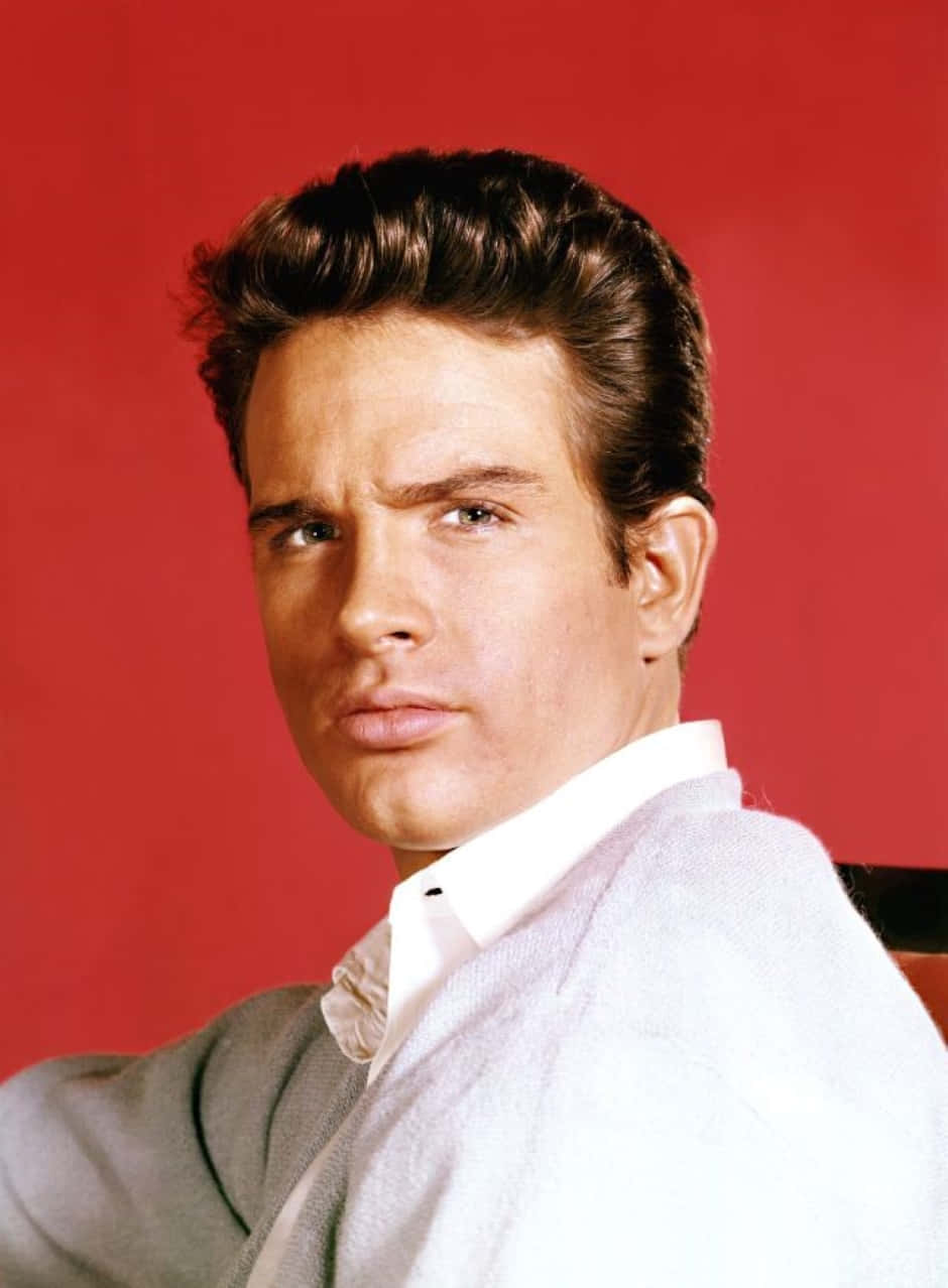 Warren Beatty Posing For A Portrait Background