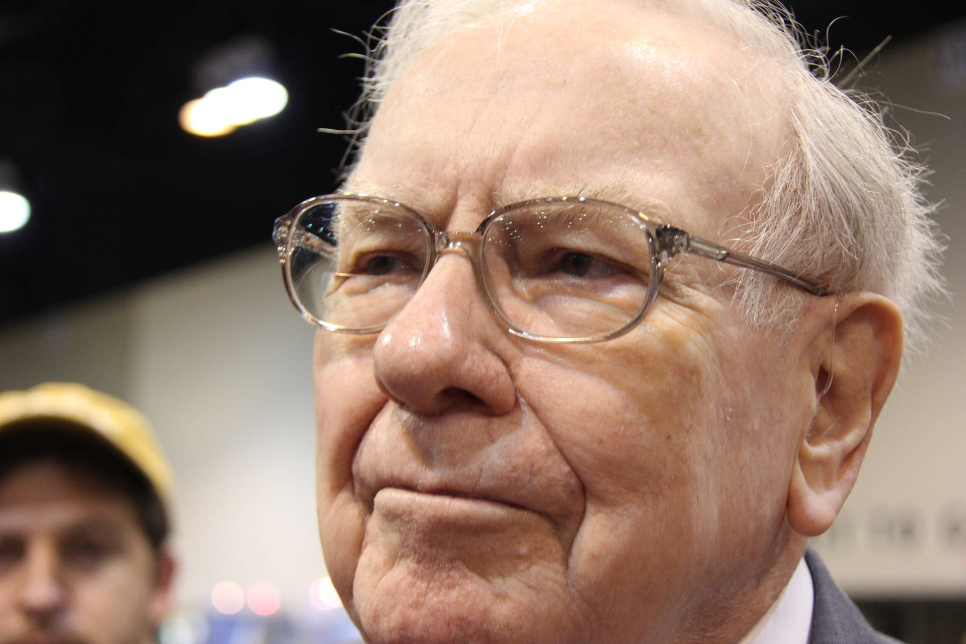 Warren Buffet Close Up Annoyed Photography Background