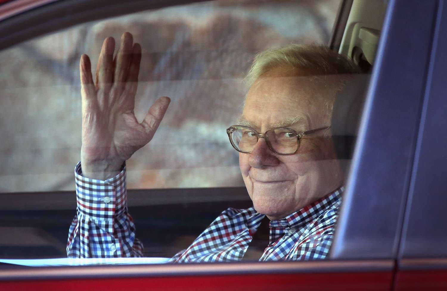 Warren Buffett American Billionaire Waving From Car Photo