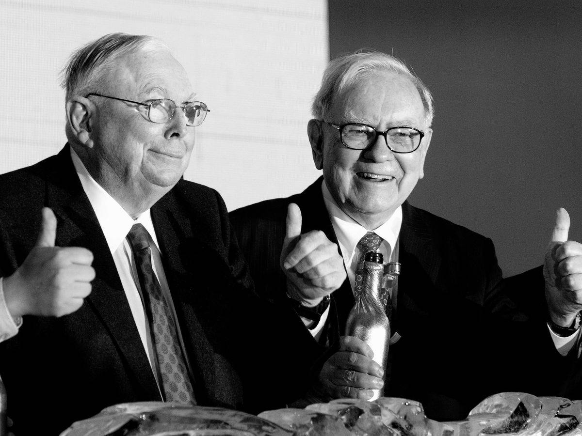 Warren Buffett Charlie Munger Black And White Photography Background