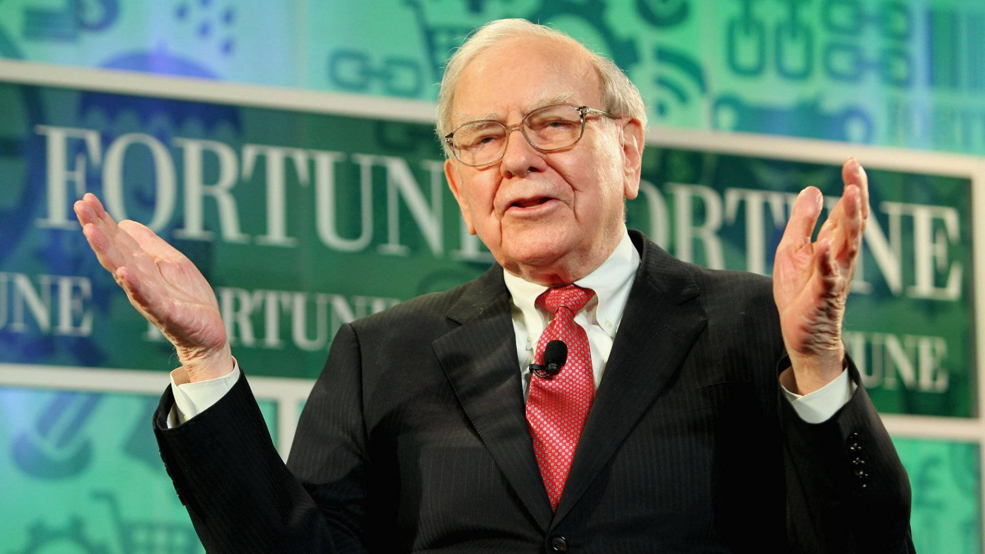 Warren Buffett Fortune Magazine Speech Photography Background